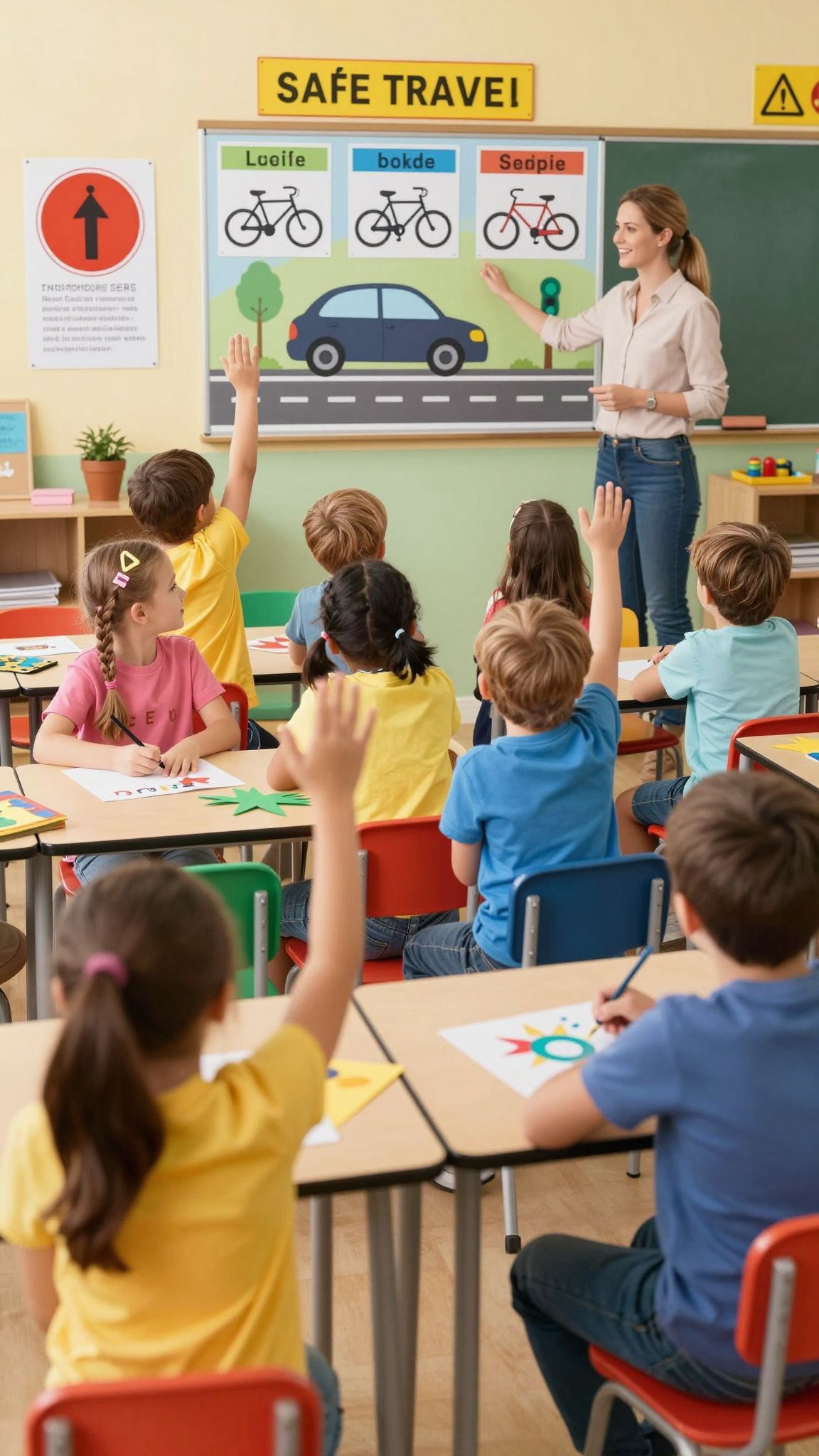 Gyermekeknek szóló közlekedési oktatás csökkenti a baleseteket.