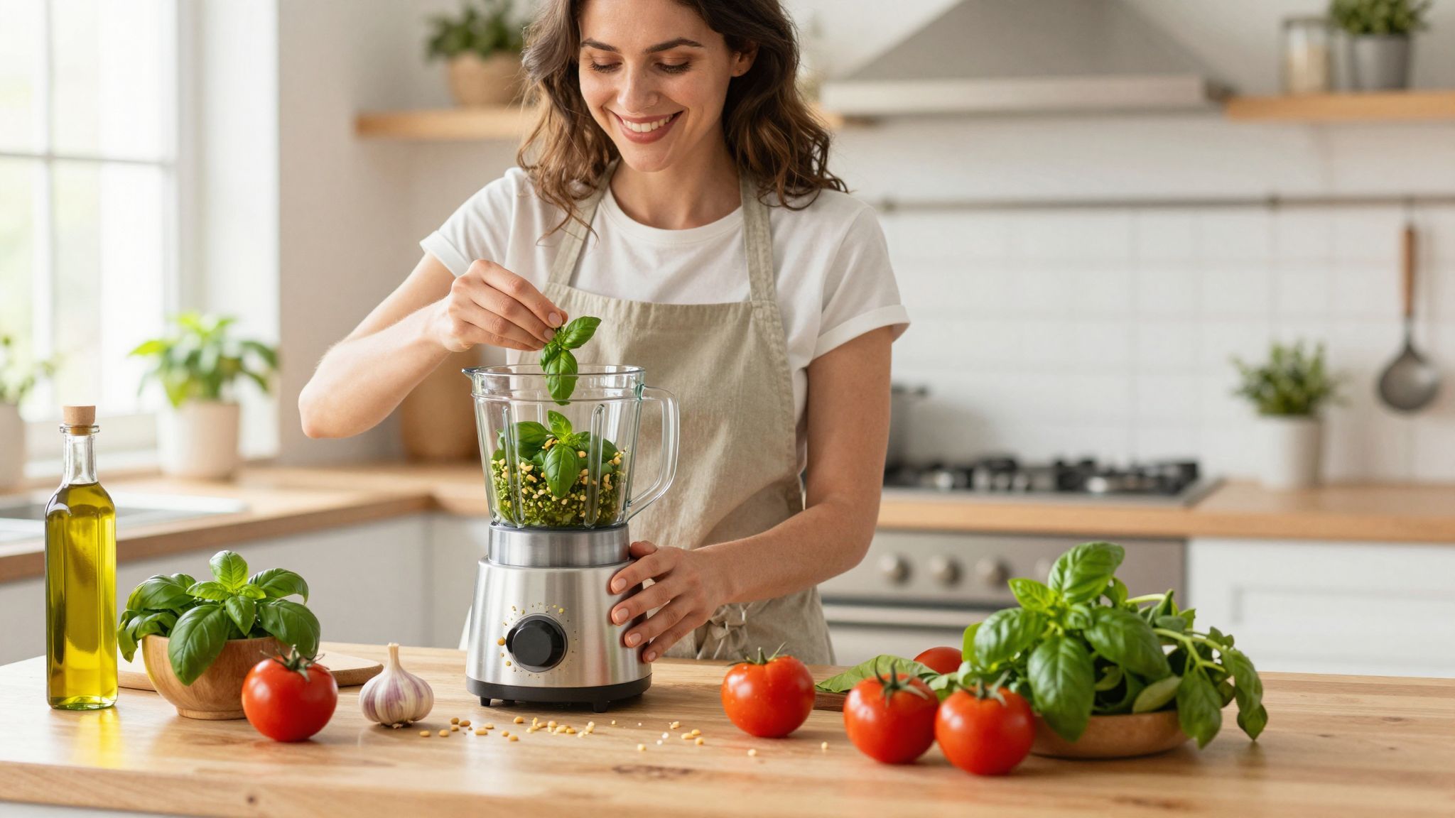 A friss bazsalikom íze elengedhetetlen a tökéletes pesztóhoz.