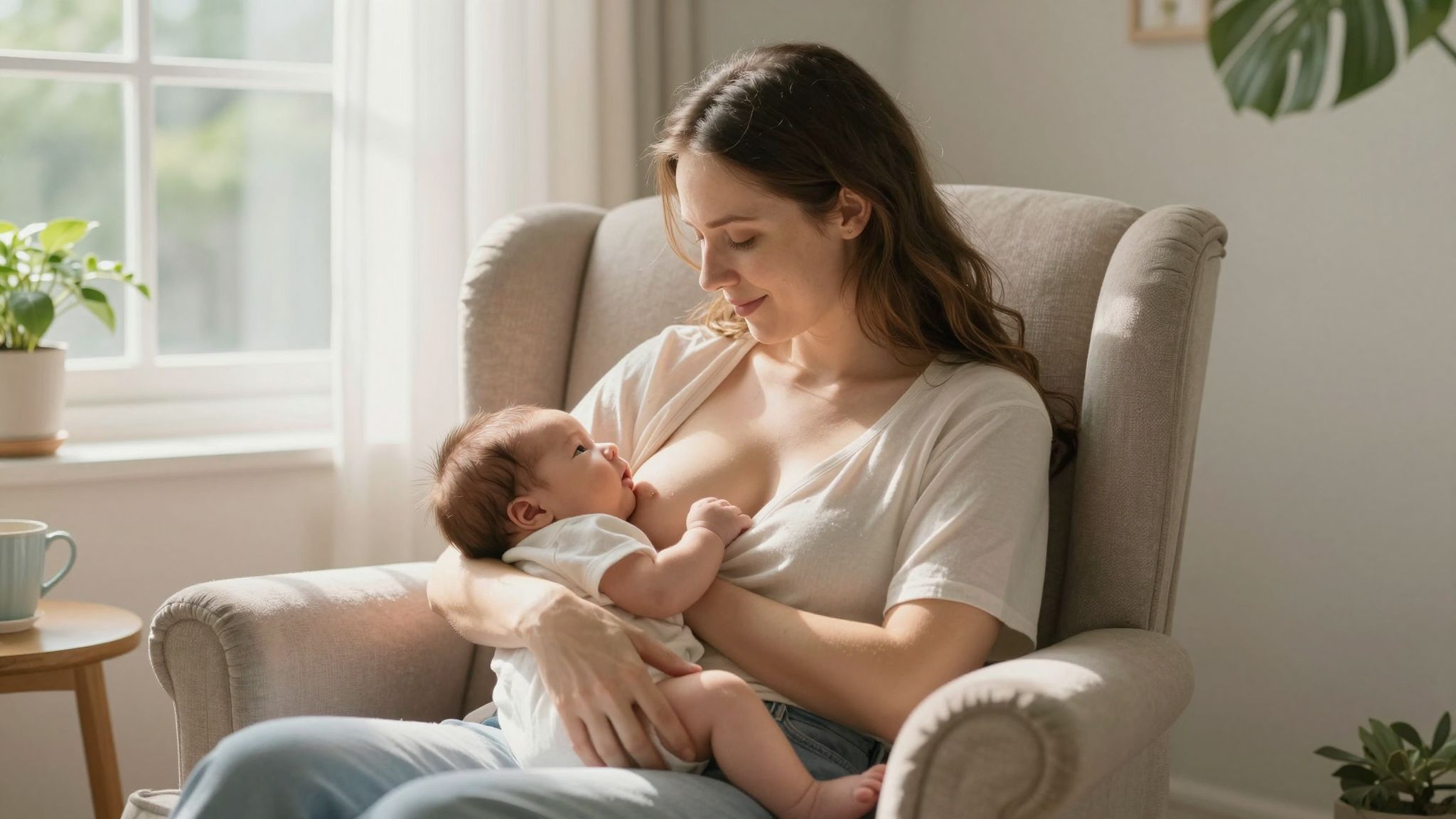 A természet közelsége fokozza a szoptatás intim élményét.