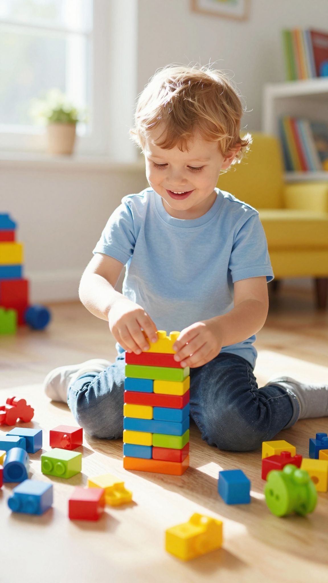 Bátorító szavak segítik a gyermek önbizalmát a pakolásban.