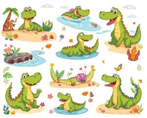 Aranyos krokodil meserajzok gyerekeknek