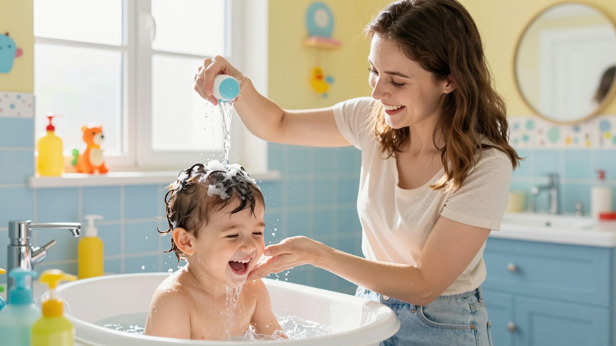 A játék segít csökkenteni a hajmosási félelmet.