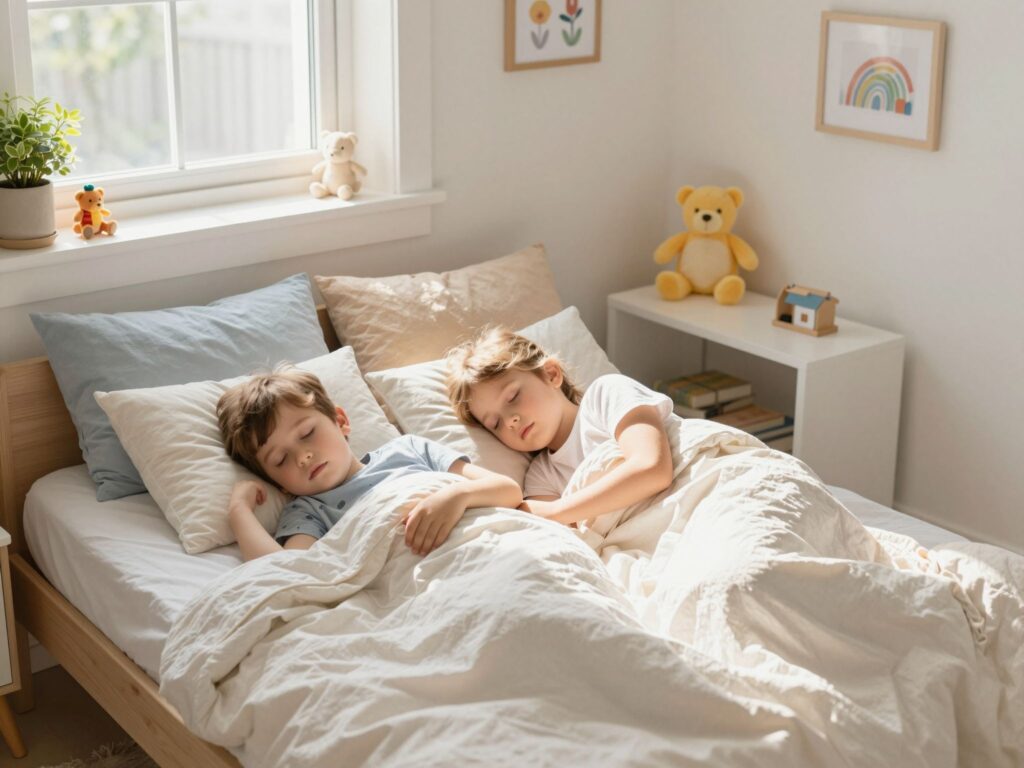 Jön a tesó, és ti együtt alszotok? Így működhet a családi ágy két gyerekkel