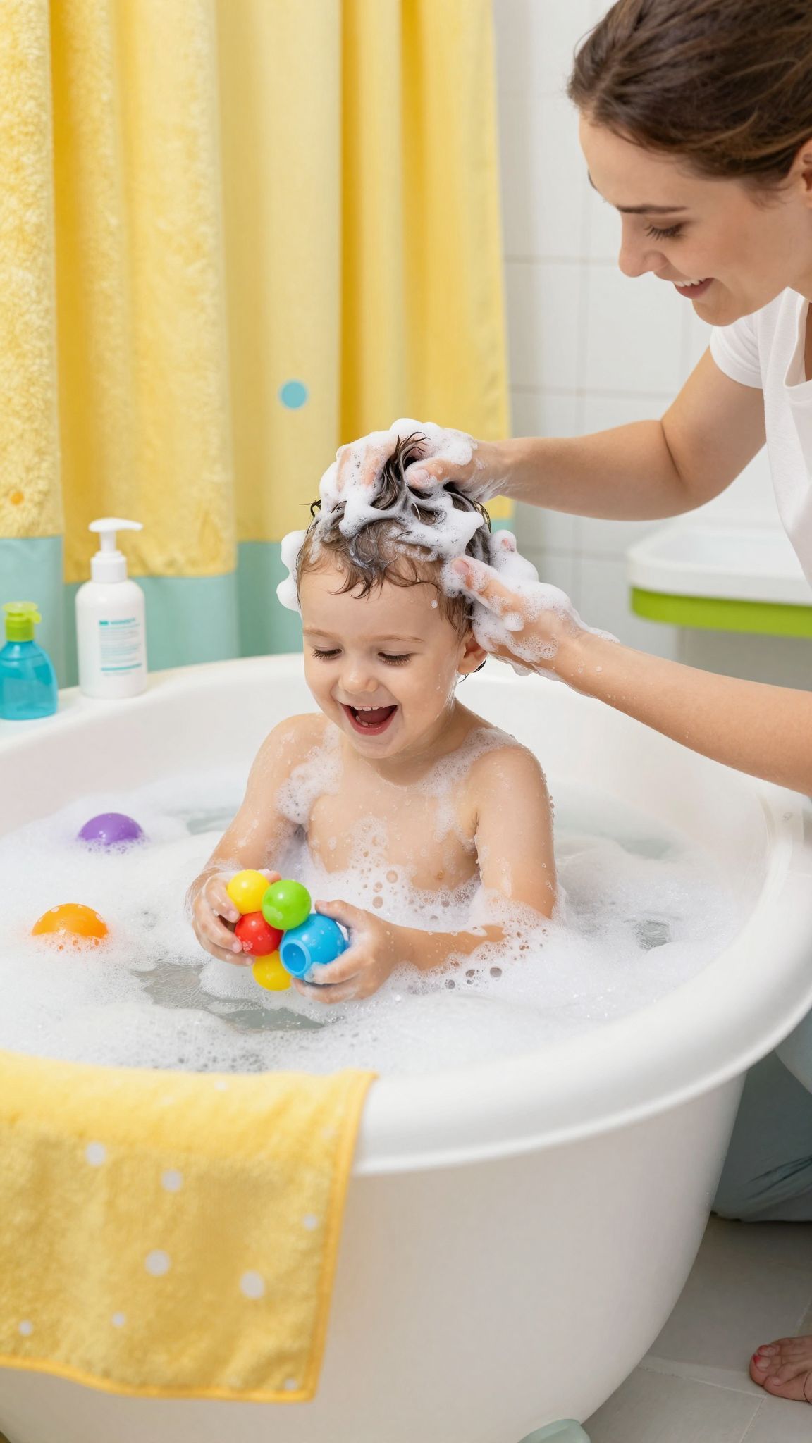 Játékos módszerekkel könnyen megszerettethetjük a hajmosást!