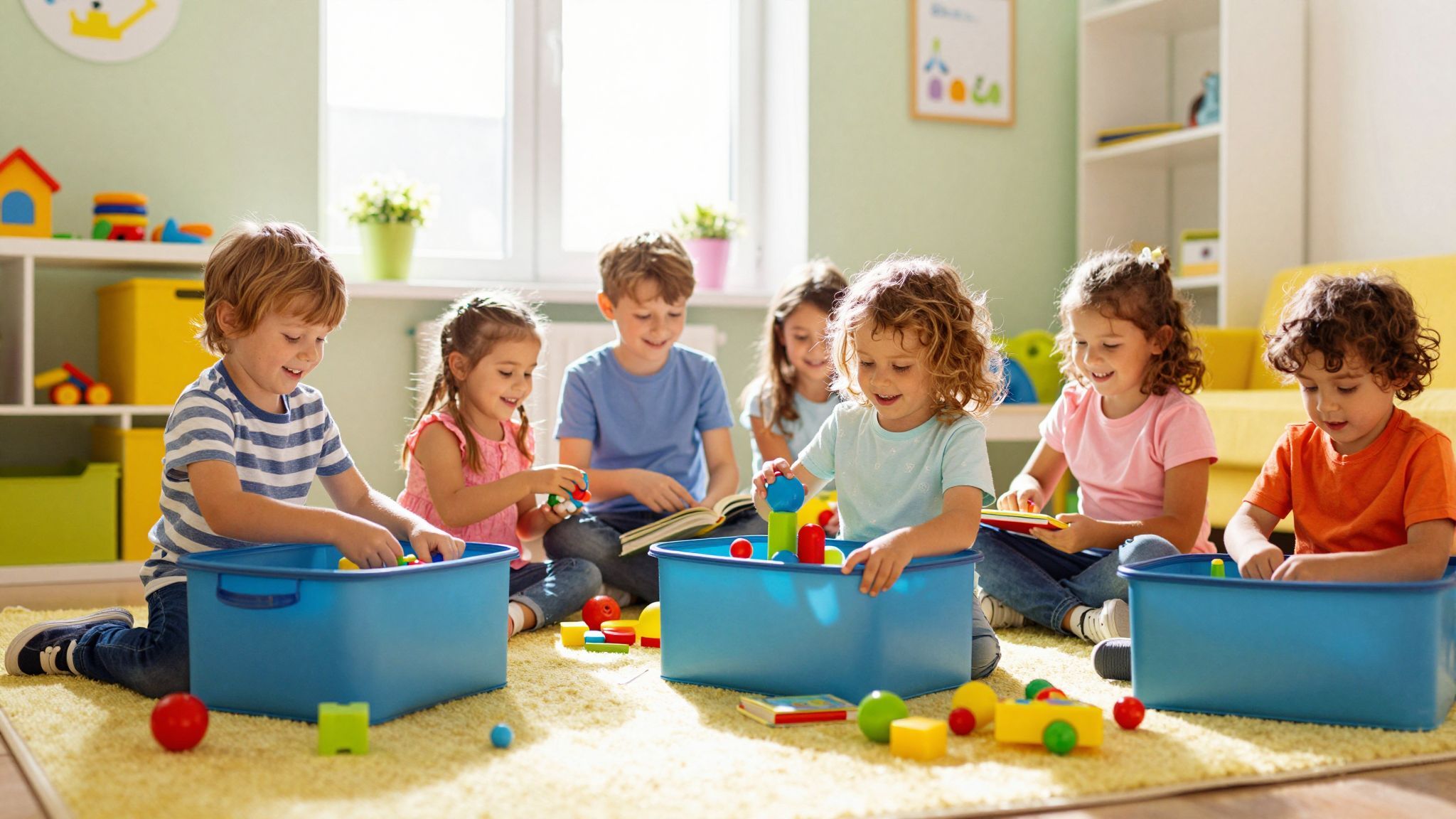 A közös pakolás erősíti a gyerekek közötti együttműködést.