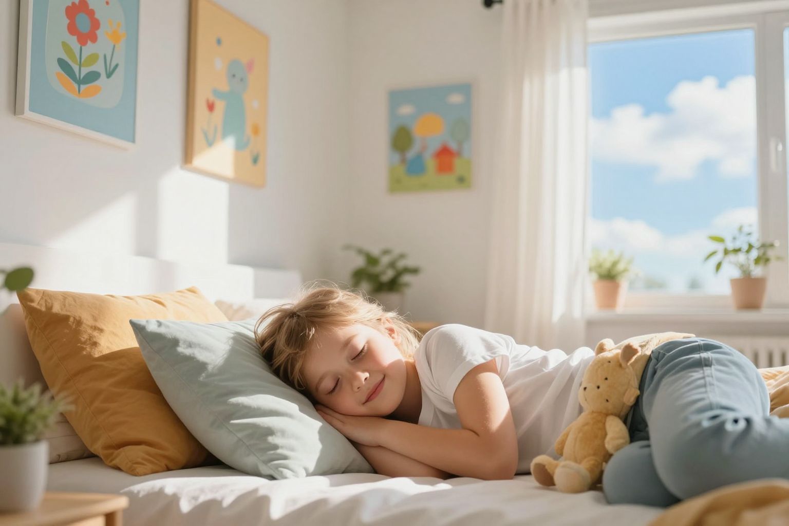 A nyugodt környezet segíti a békés ébredést.