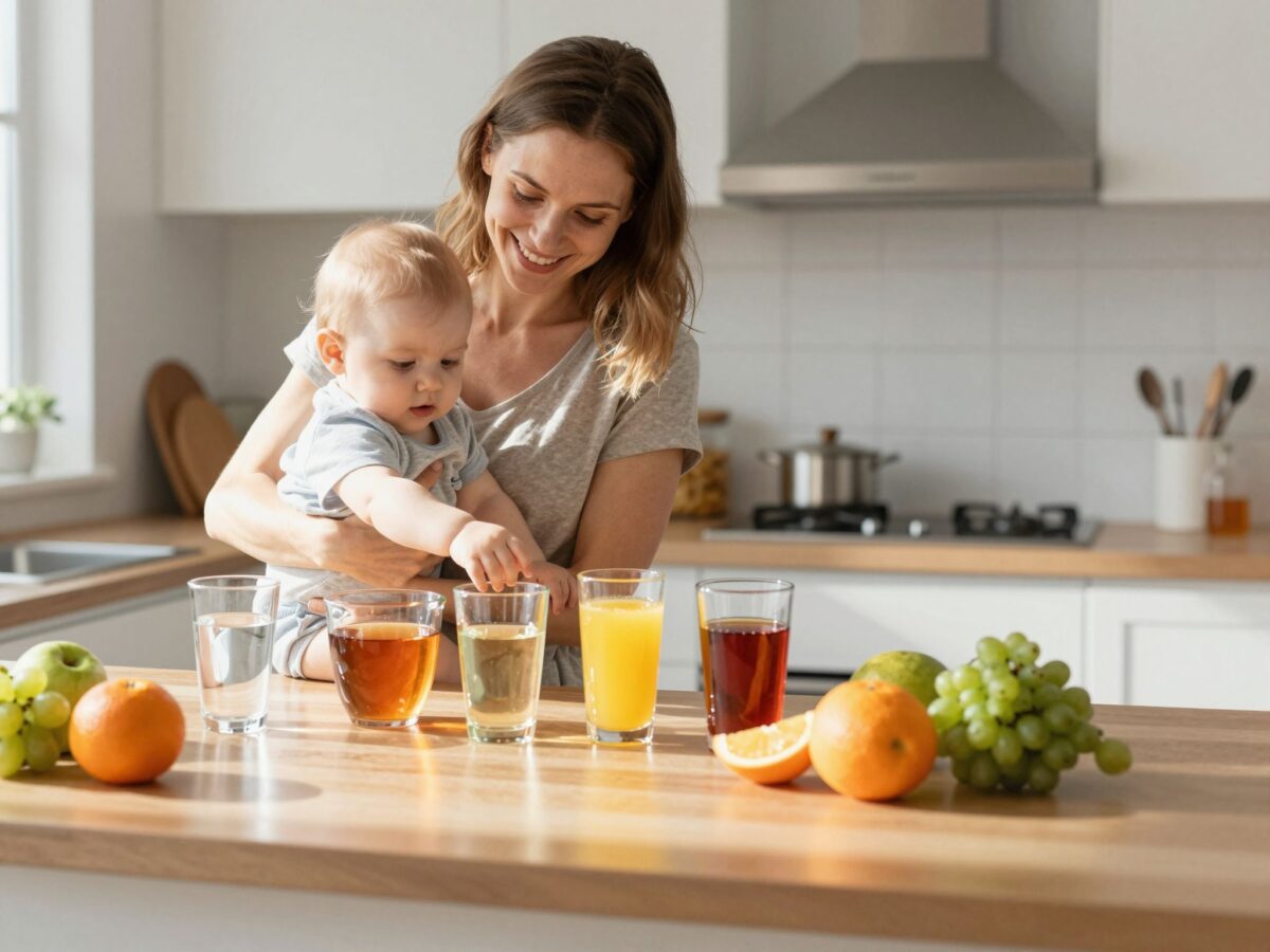 Víz, tea, gyümölcslé: mikortól és mit ihat a baba az anyatej vagy tápszer mellett?