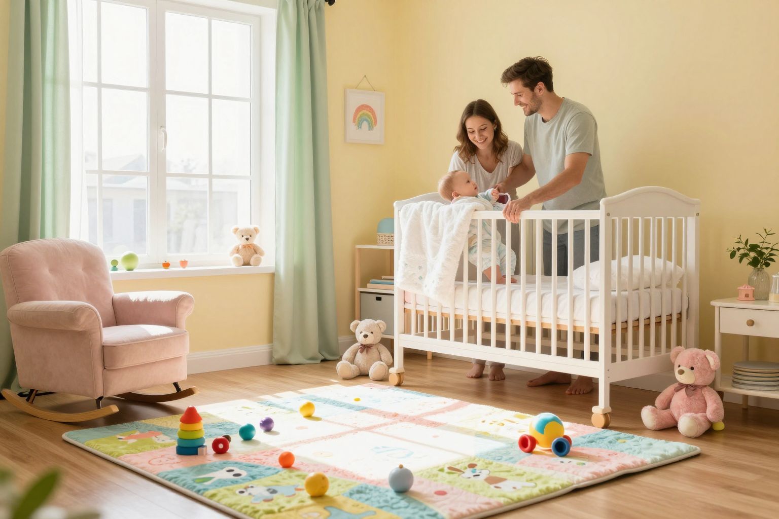A babaszoba színei és berendezése befolyásolja a hangulatot.