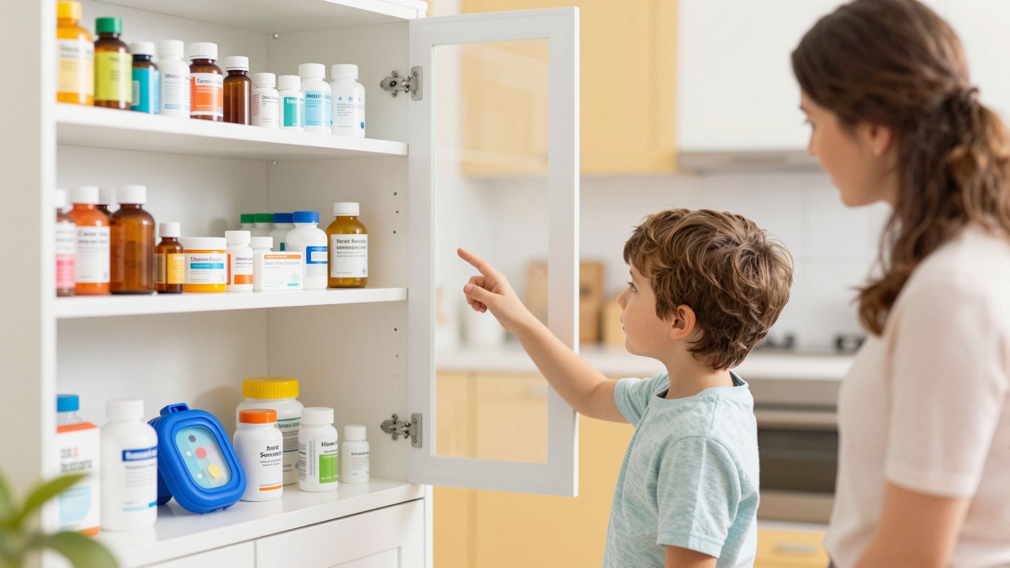 A gyógyszereket mindig gyermekek elől zárva tároljuk!