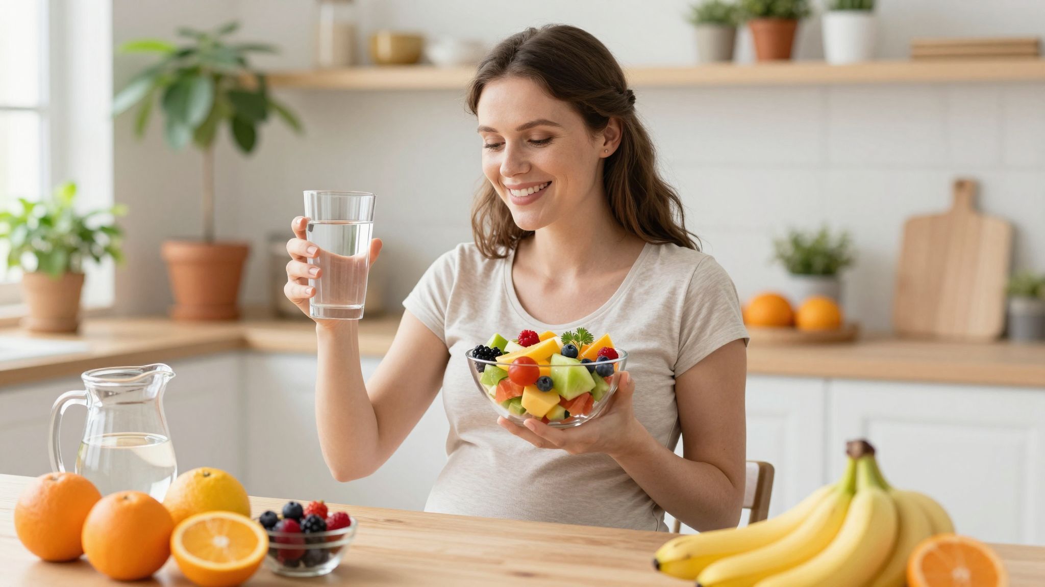 A megfelelő hidratáció segíti a baba fejlődését.