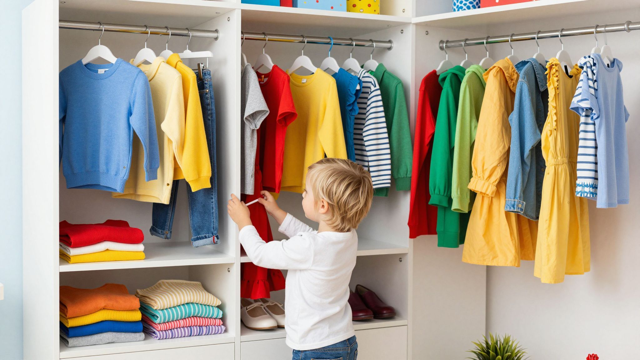 A kapszulagardrób segít a gyerekek önálló öltözködésében.