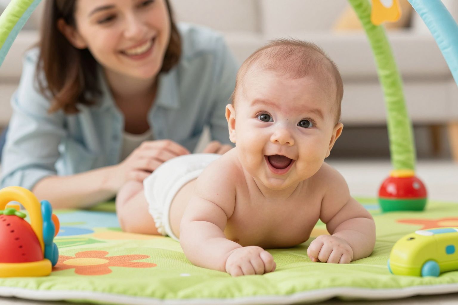 A szociális mosoly a baba érzelmi fejlődésének jele.
