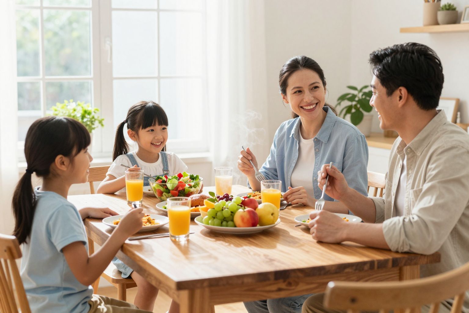 A közös étkezés erősíti a családi kötelékeket és szokásokat.