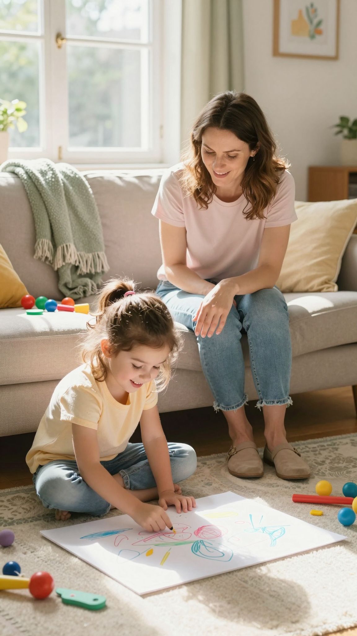 A támogató jelenlét erősíti a gyermek érzelmi fejlődését.