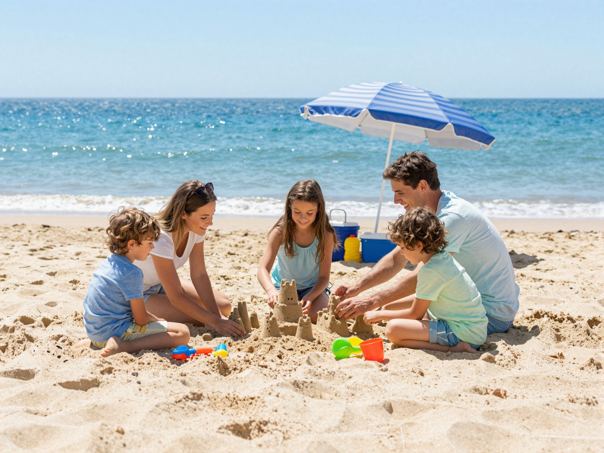 Egy ideális strandnak bőven kell családi programokat kínálnia.