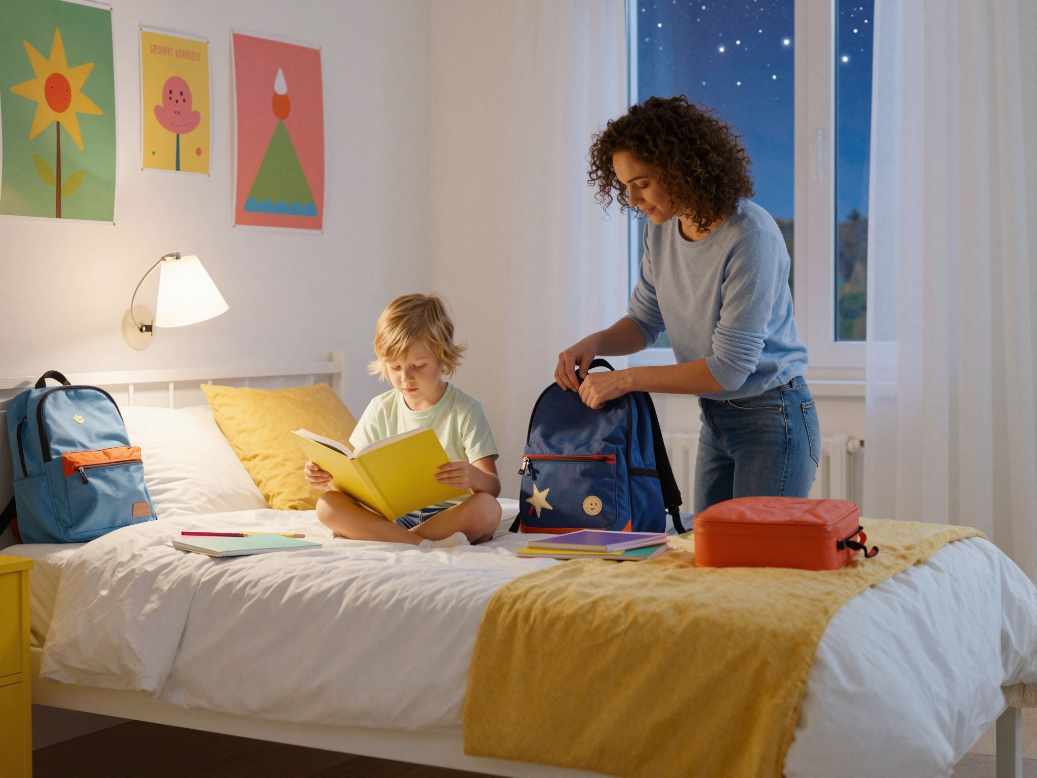 Az esti rutin segíthet csökkenteni az iskolai szorongást.