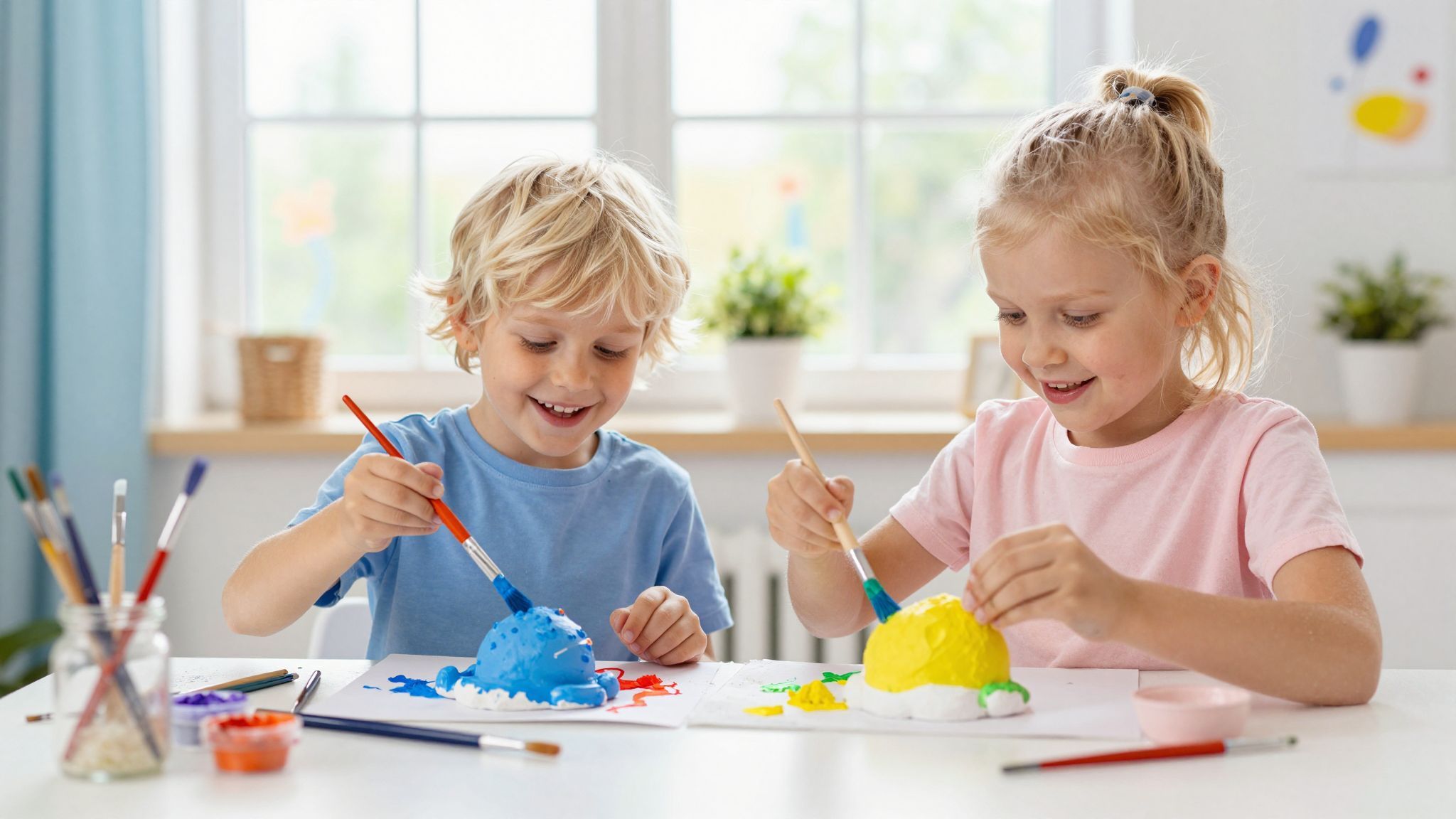 Használj természetes anyagokat a gipsz festéséhez!