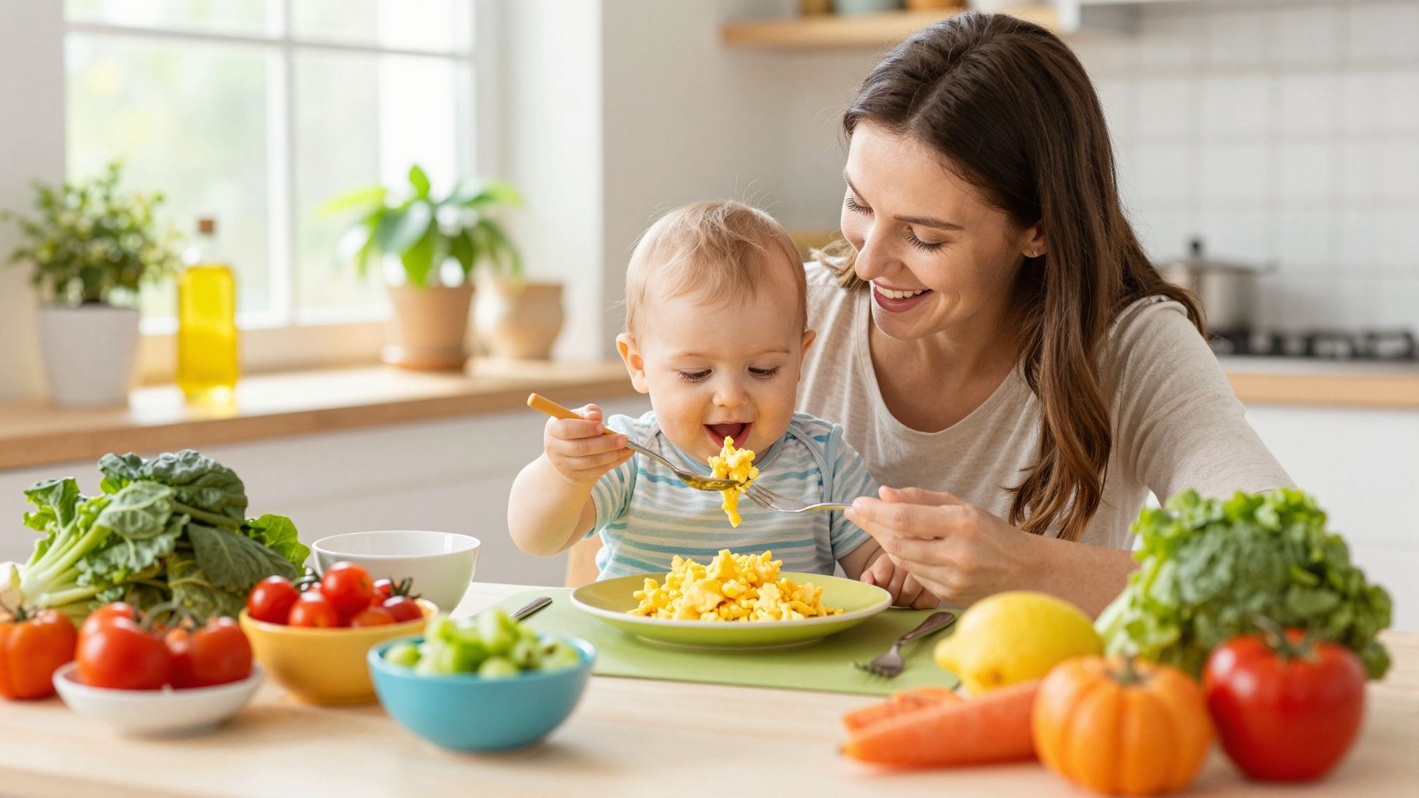 A tojás gazdag fehérjében, fontos a babák fejlődéséhez.