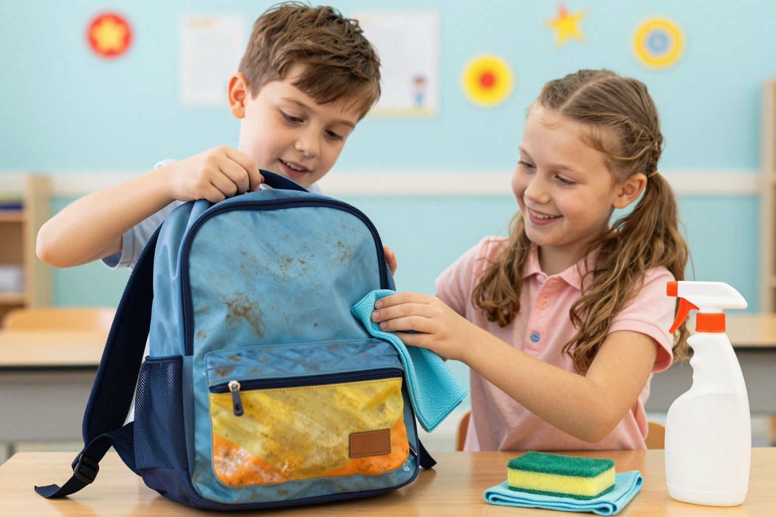 Az iskolatáskák tisztítása kímélő módszerekkel is lehetséges.