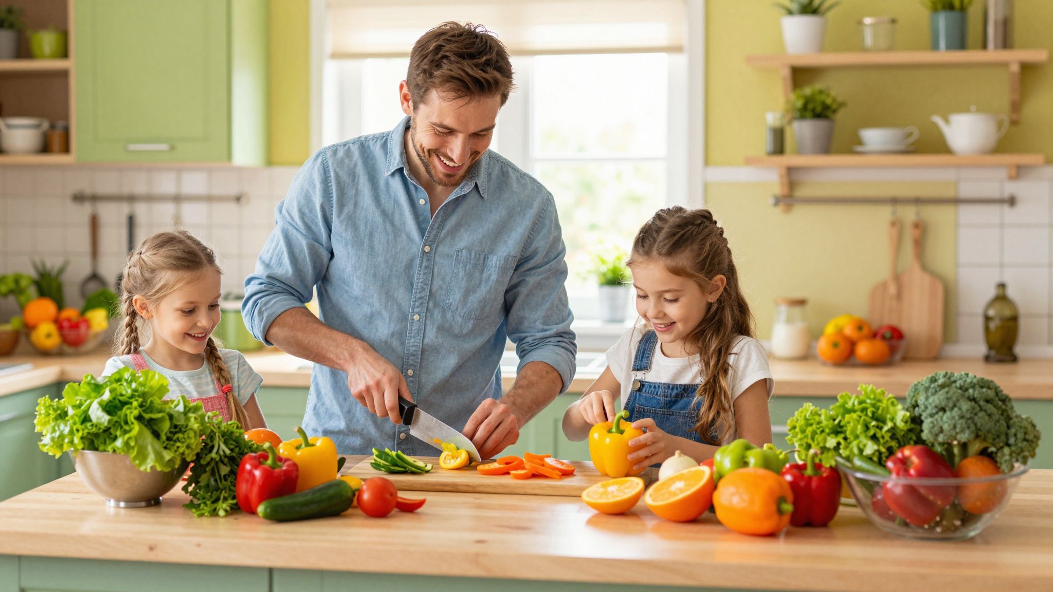 Bátorítsd a gyerekeket a zöldségek közös készítésére!