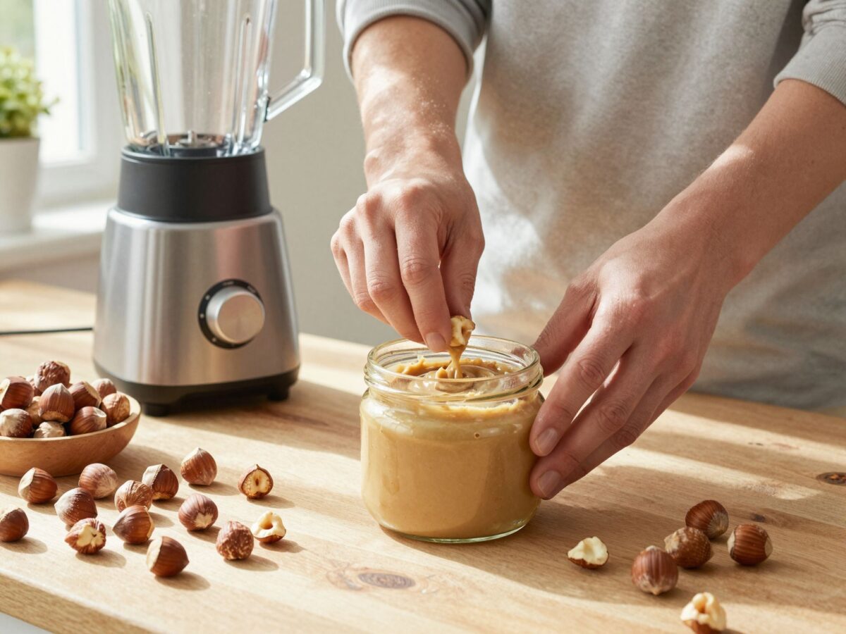 Házi mogyorókrém cukor és pálmaolaj nélkül: egyszerűbb, mint gondolnád