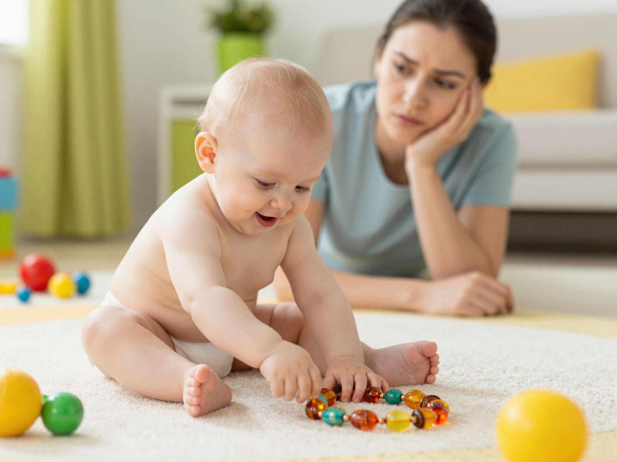 A borostyán nyaklánc strangulációs kockázatot jelenthet.
