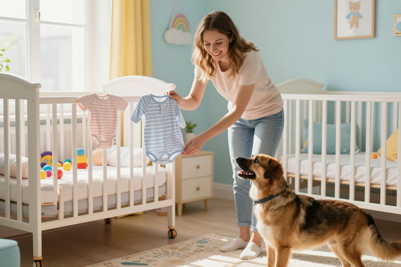 Kezdjen el szagmintákat ismertetni kutyájával a babával.