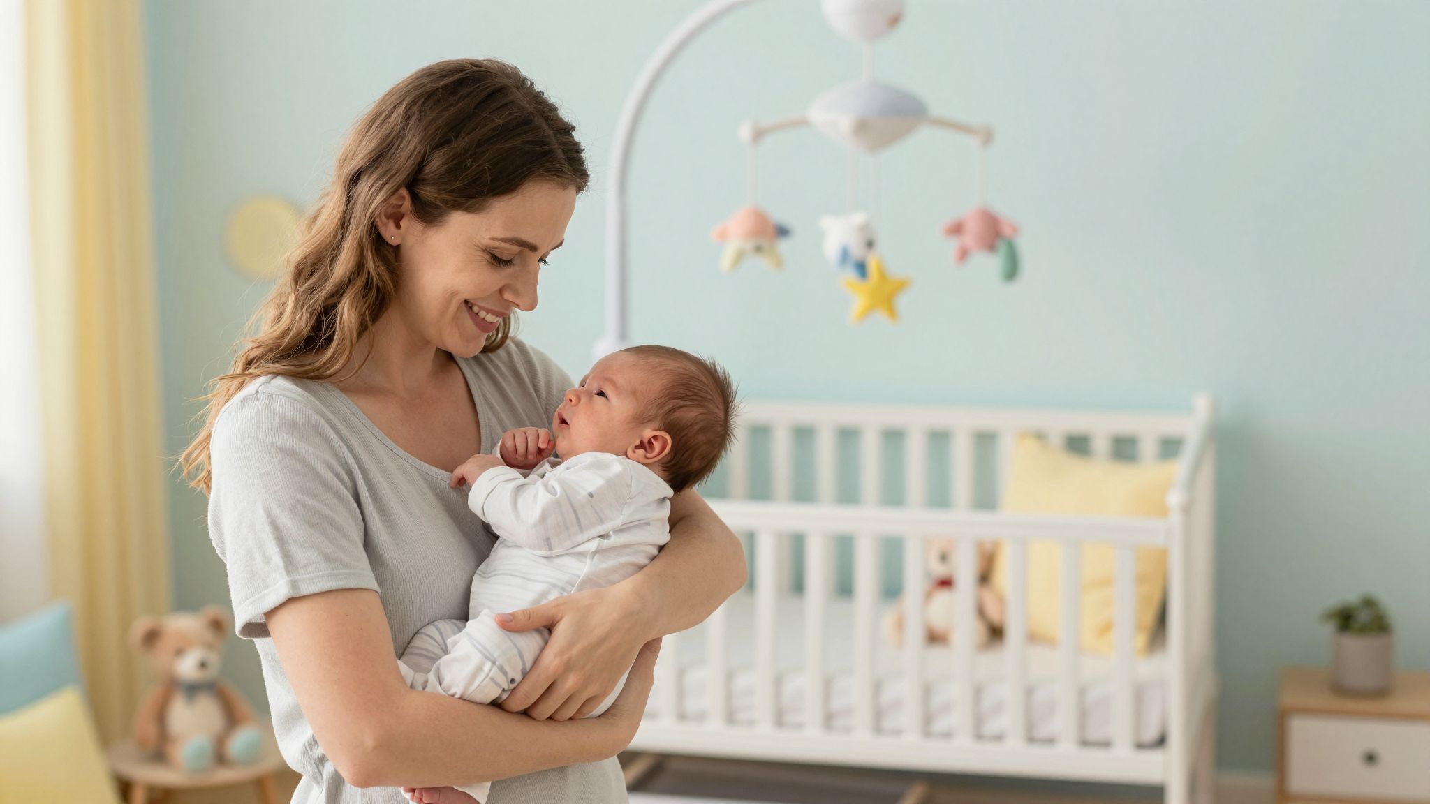 Finom simogatás segíthet csillapítani a baba csuklását.