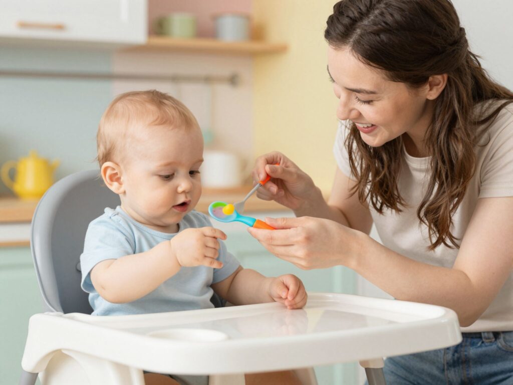 Hogyan tanítsd meg a babát a kanál használatára: tippek és türelemjáték