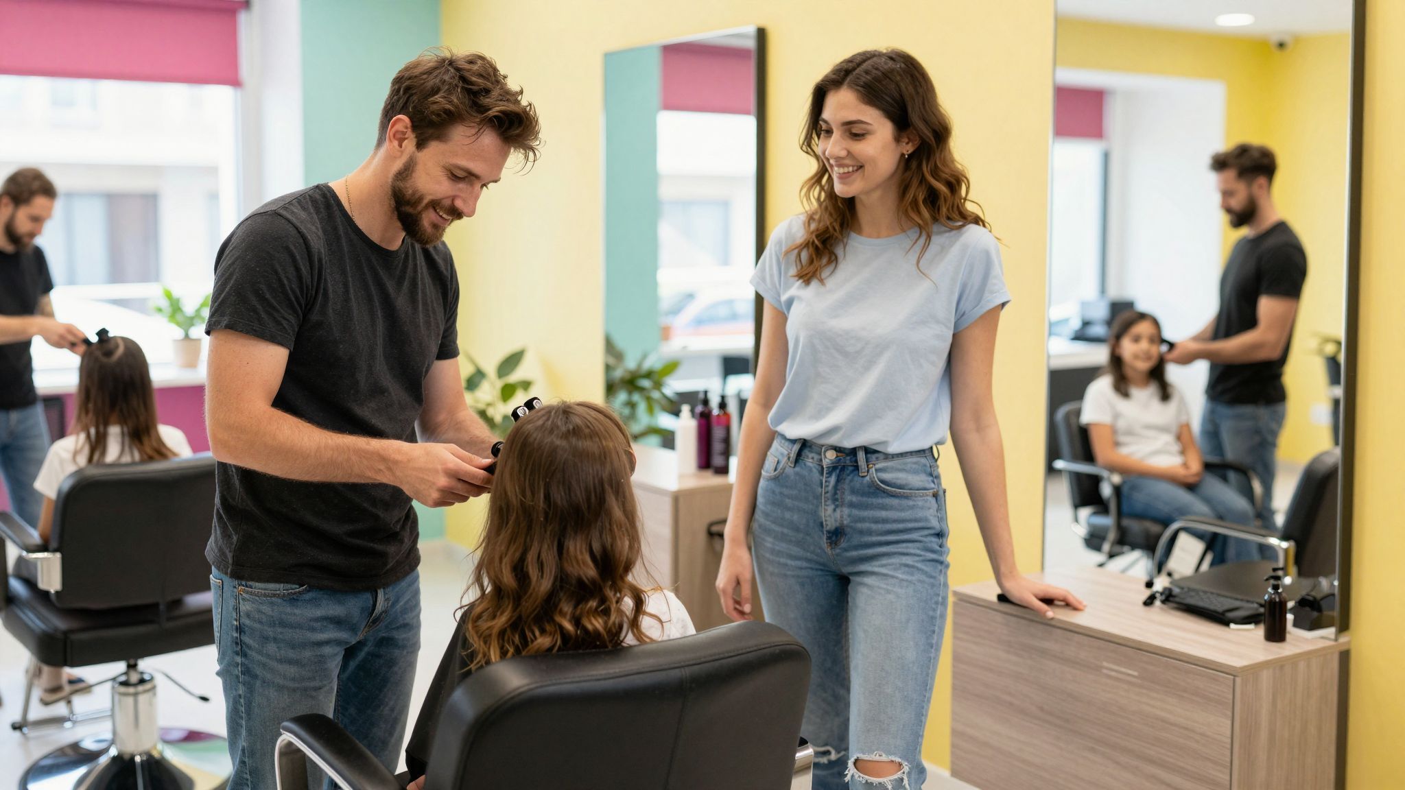 Fontos a nyílt beszélgetés a fodrásszal a gyermekről.