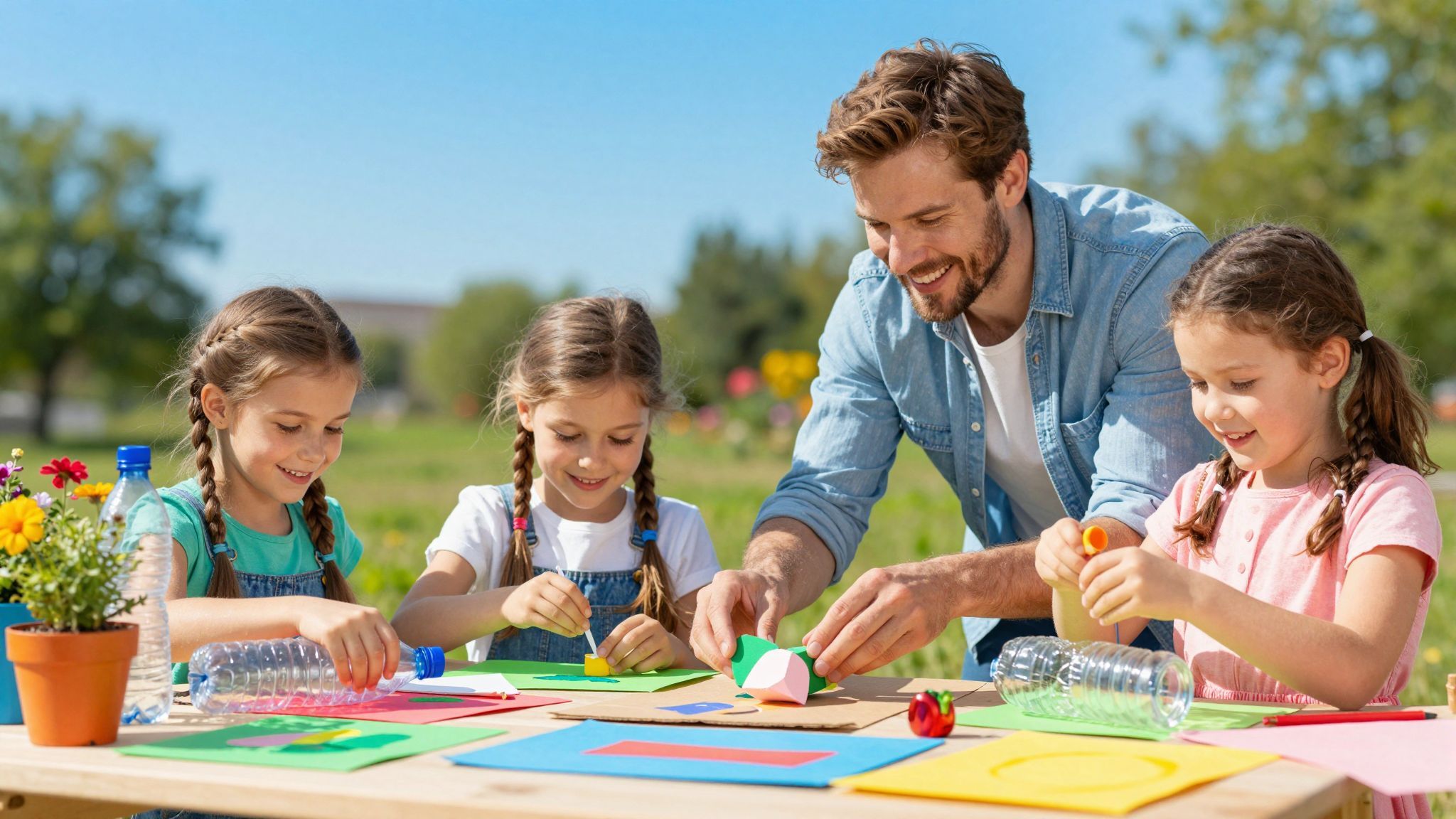 Az újrahasznosítással fejleszthetjük a gyermekek kreativitását.