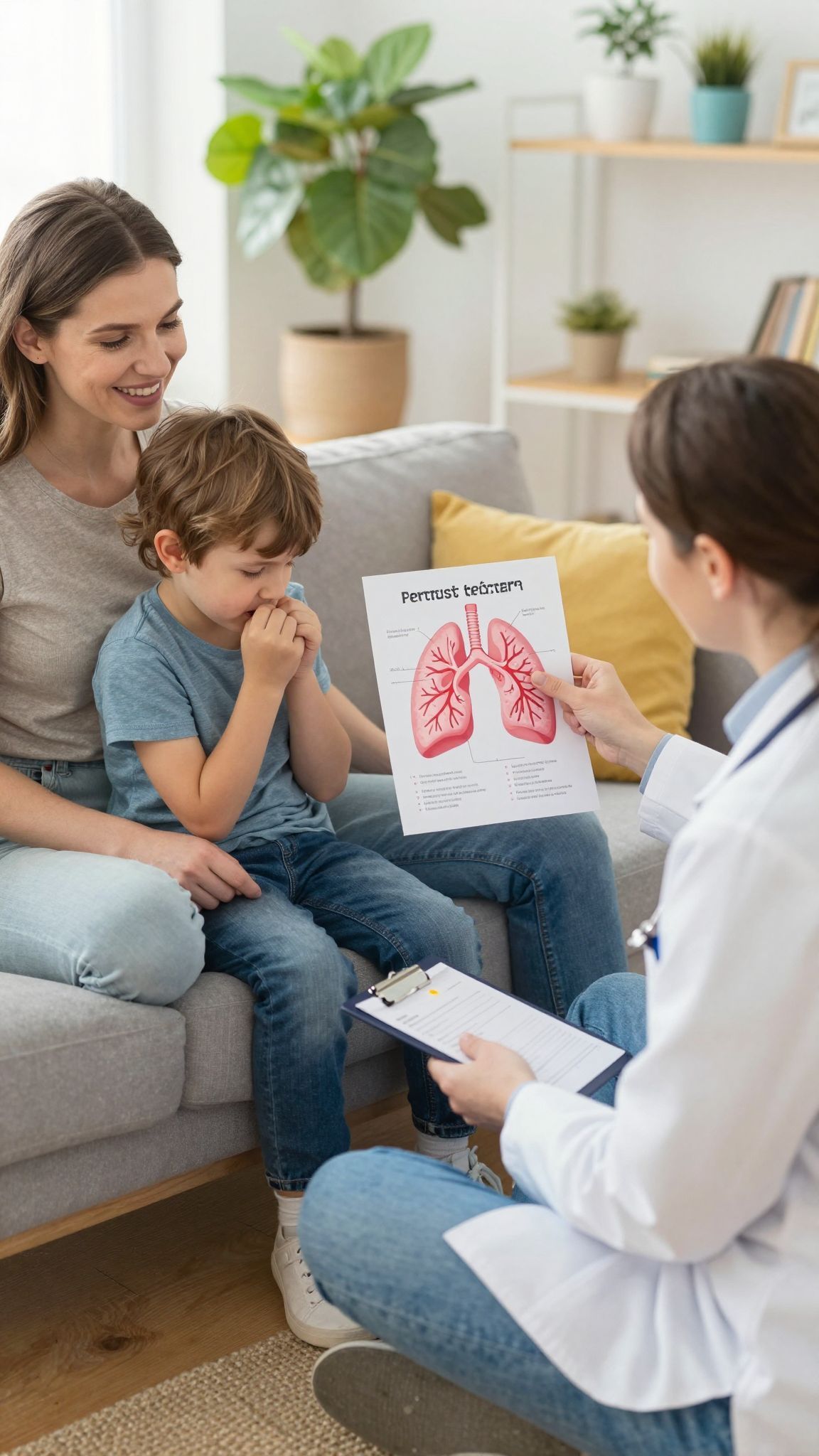 A szamárköhögés jellegzetes, paroxizmális köhögési rohamokkal jár.