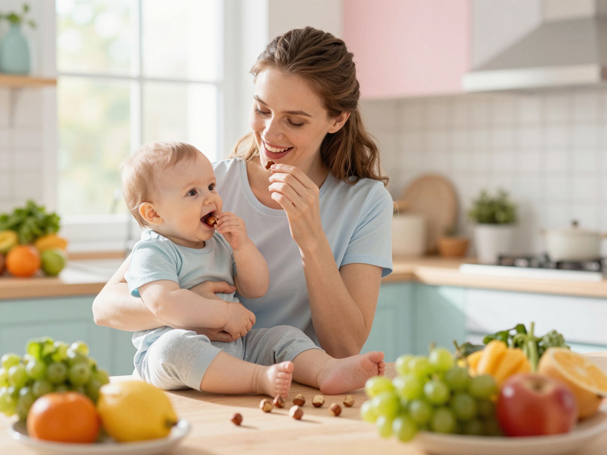 Szoptatás alatt a mogyoró bevezetése fokozatos legyen.