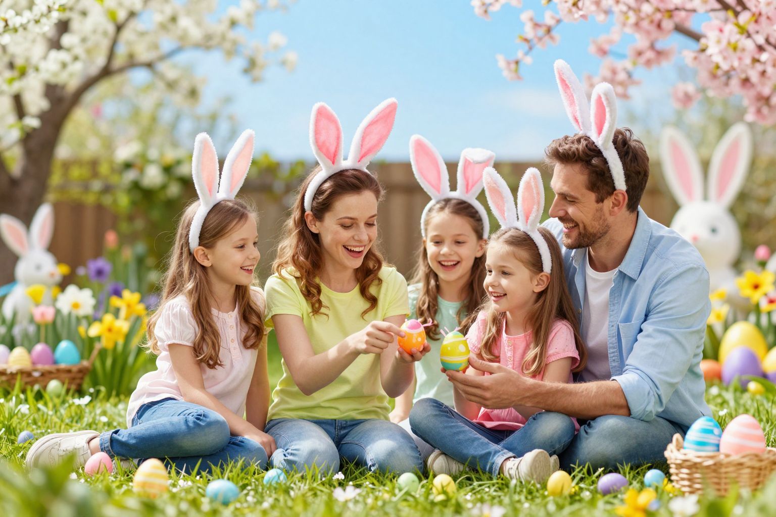 A nyuszifüles fejpánt feldobja a húsvéti családi képeket!