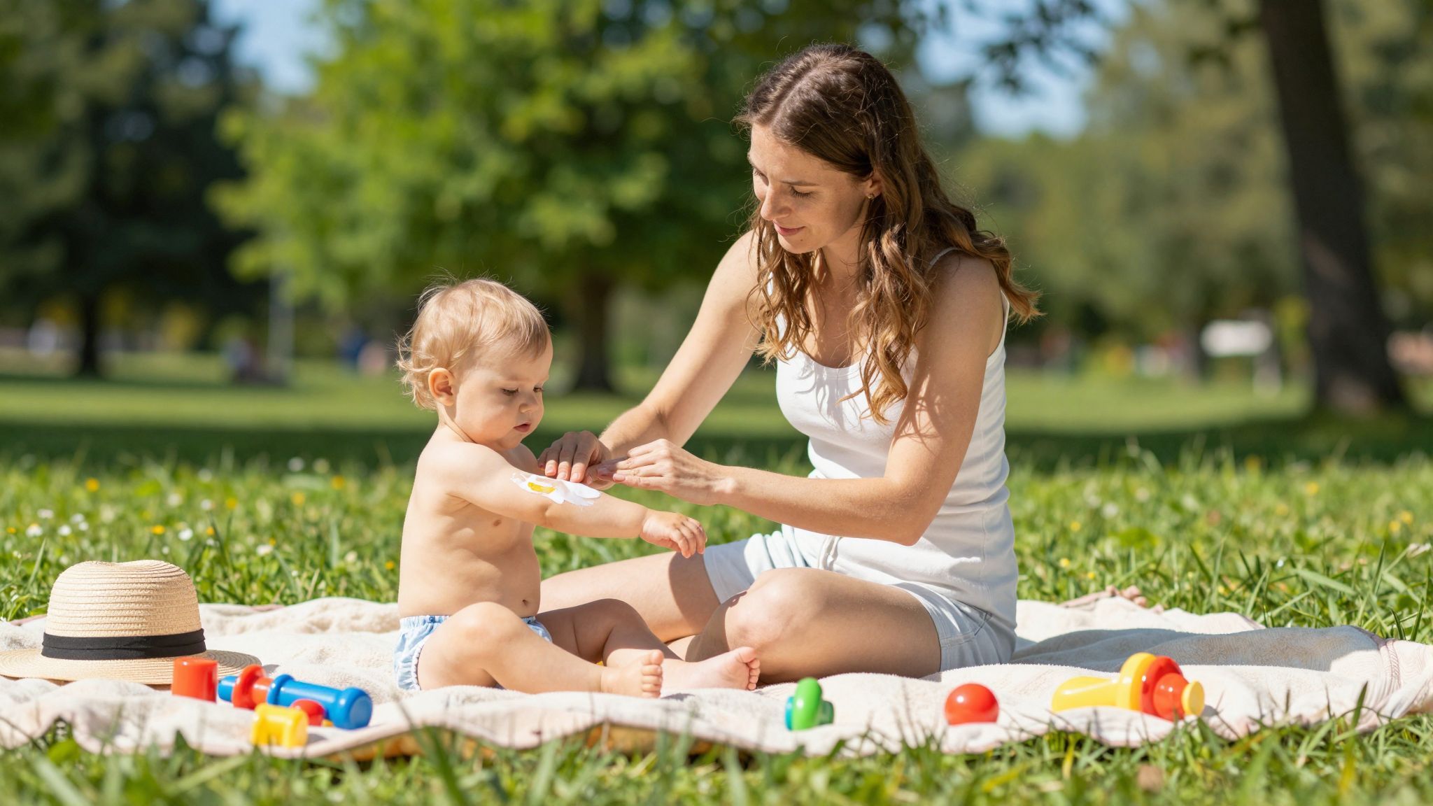 Mindig használj napernyőt a babának a kültéri időtöltéshez.