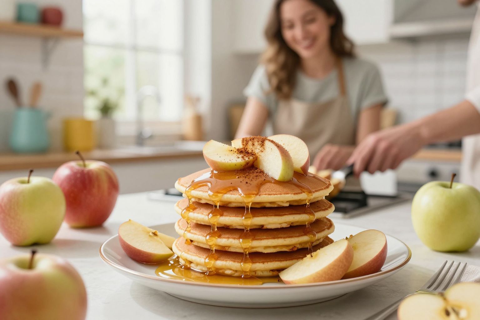 A színes zöldségek fokozzák a palacsinta látványát.