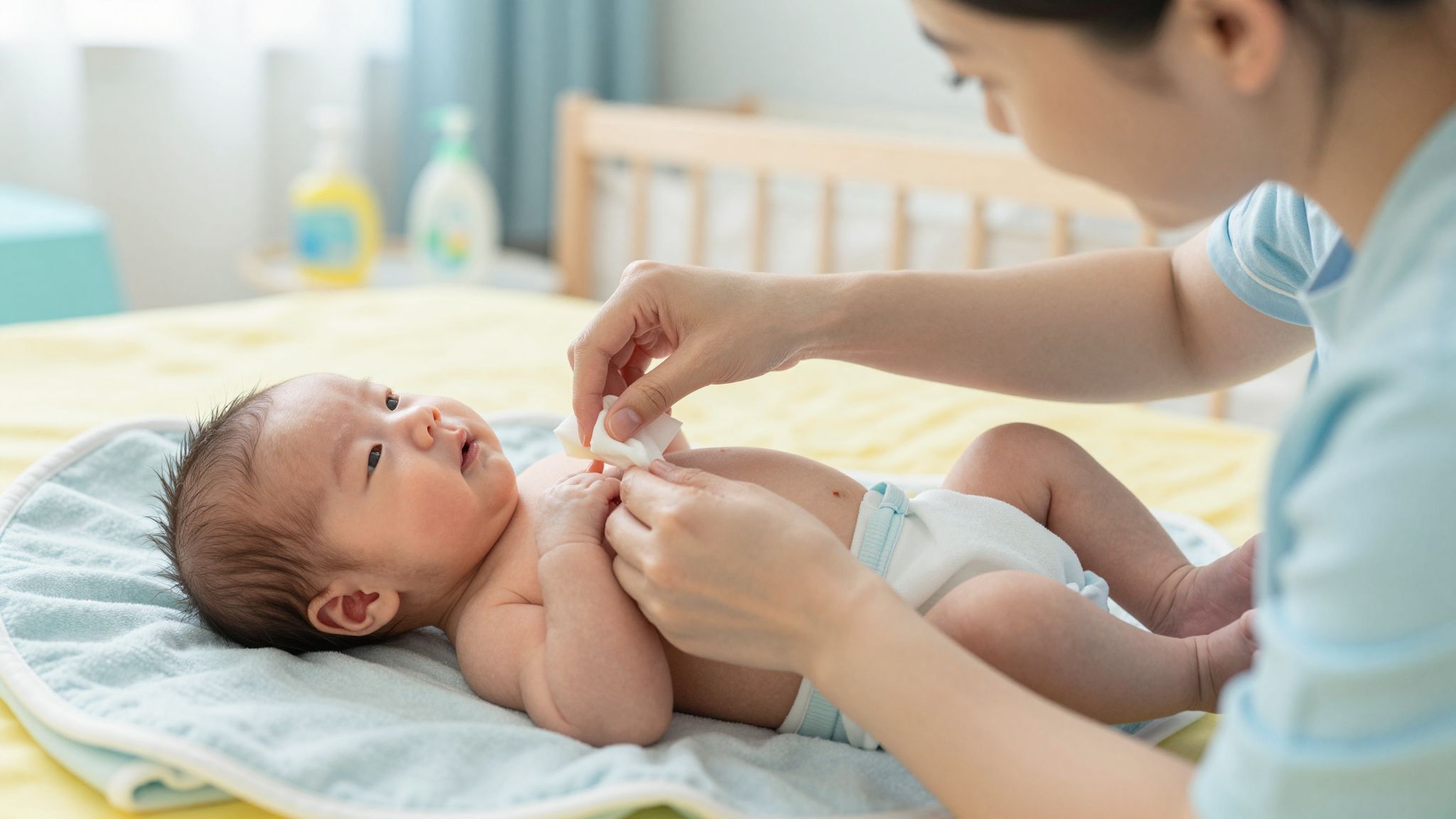 A köldökzsinór tisztítása elengedhetetlen a baba egészségéhez.