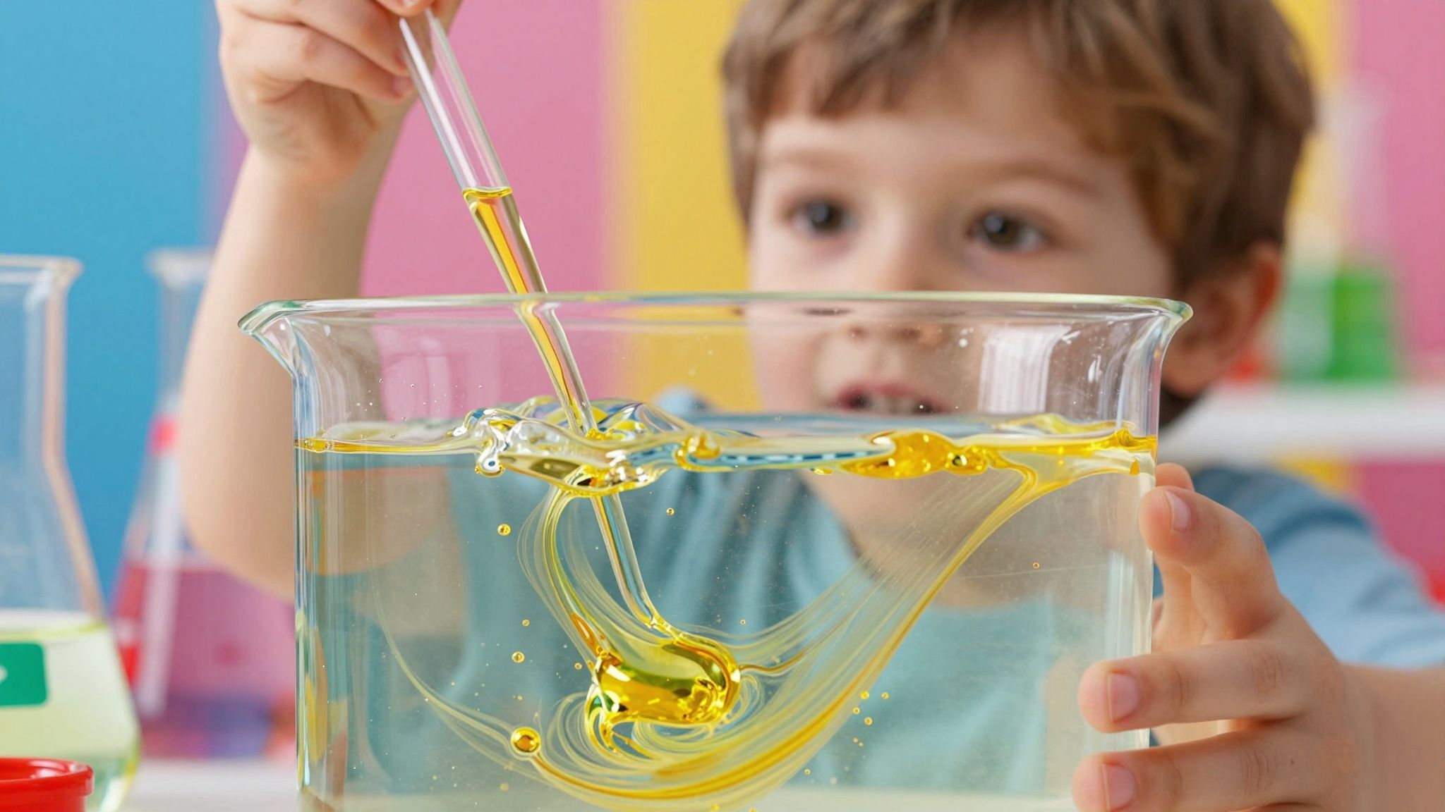 A víz és olaj nem keveredik: polaritásuk ellentétes.