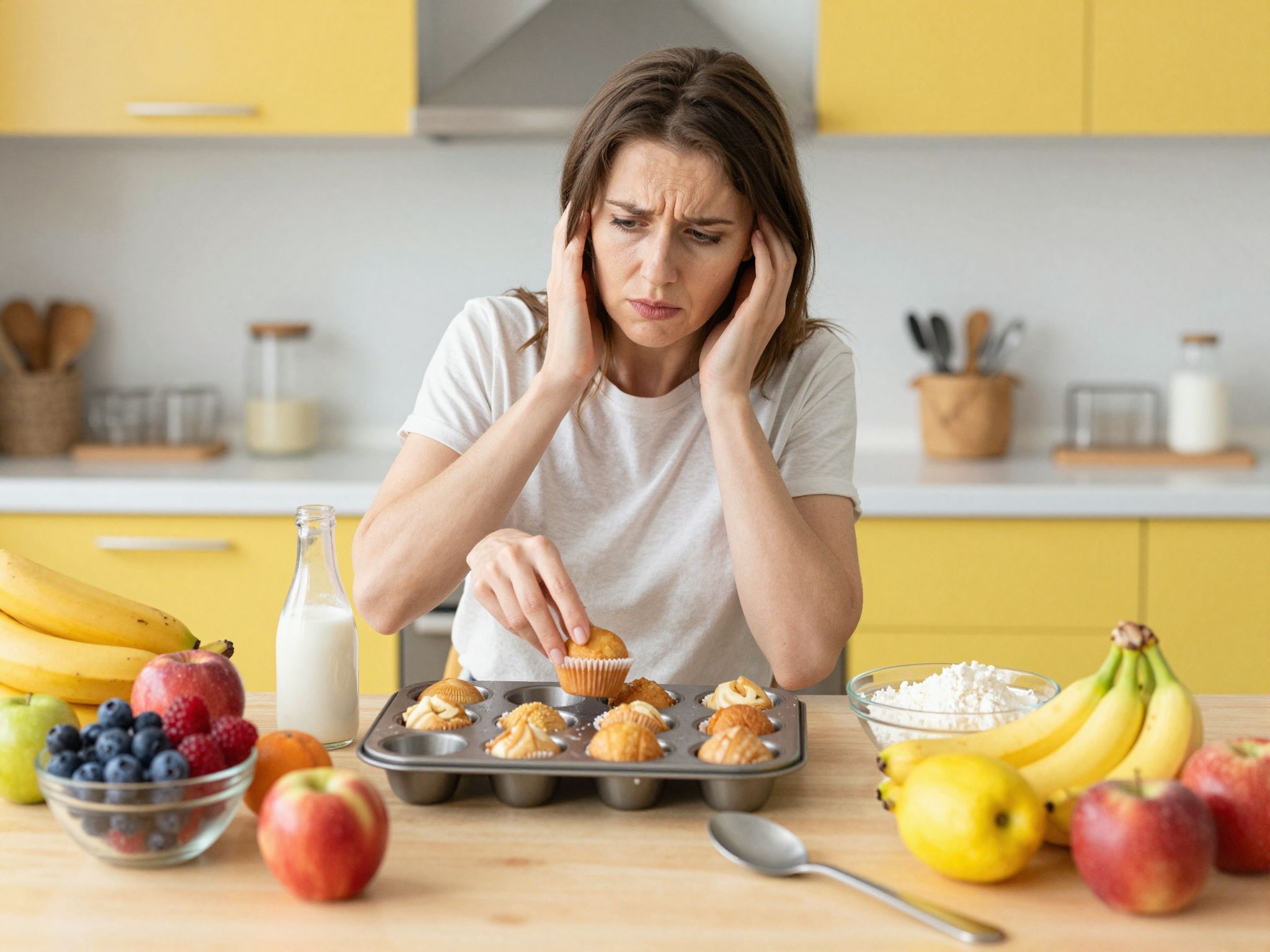 A gyümölcsök helytelen előkészítése rontja a muffin textúráját.