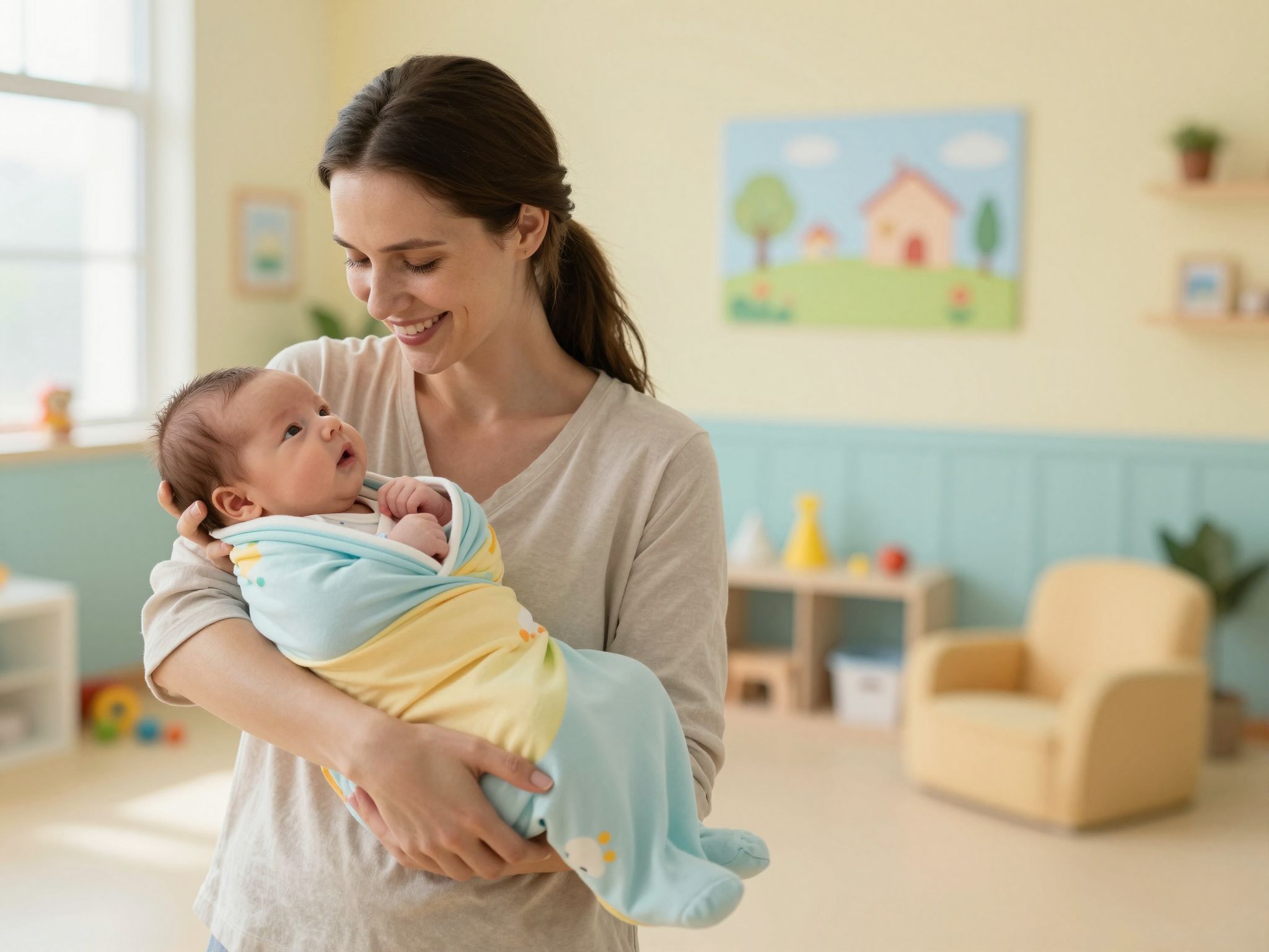 A helyes pólyázás segíti a baba biztonságát és kényelmét.