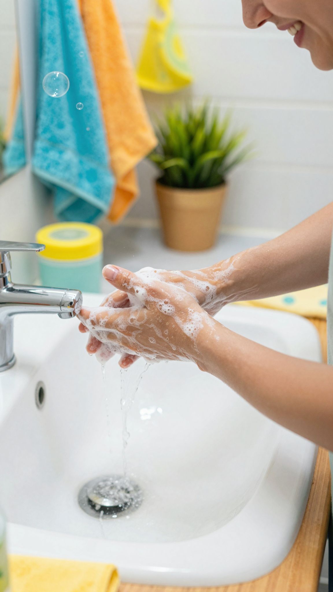 A kézmosás segít csökkenteni a fertőzések terjedését.