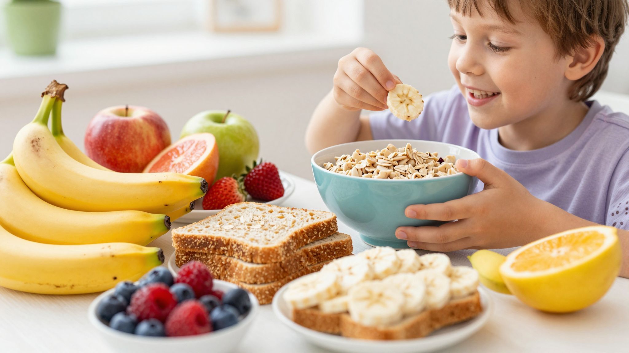A lassú szénhidrátok fokozzák a gyerekek koncentrációját.