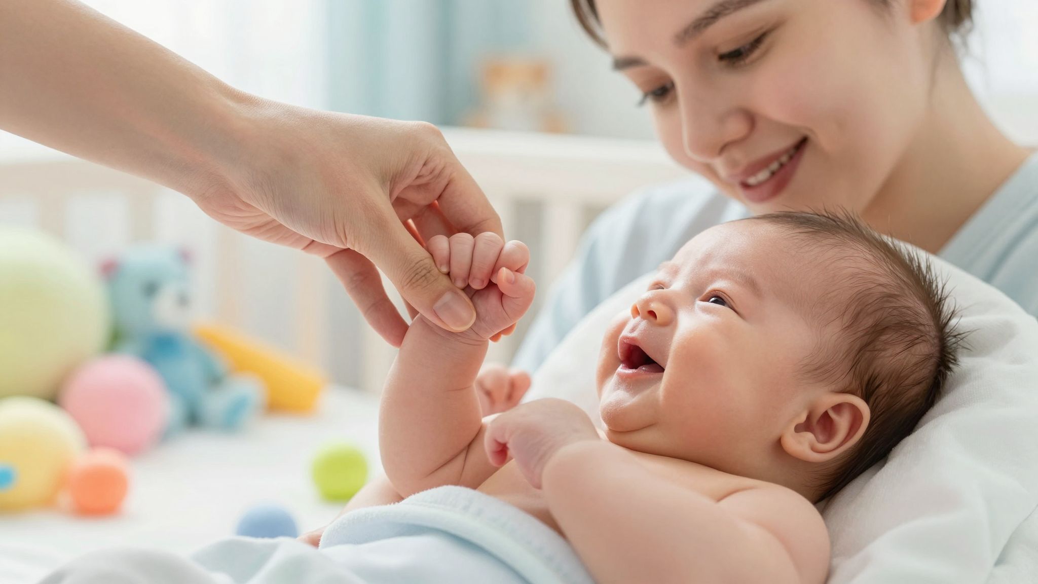 A csecsemők szorítóereje meghaladja felnőttekét első hónapokban.