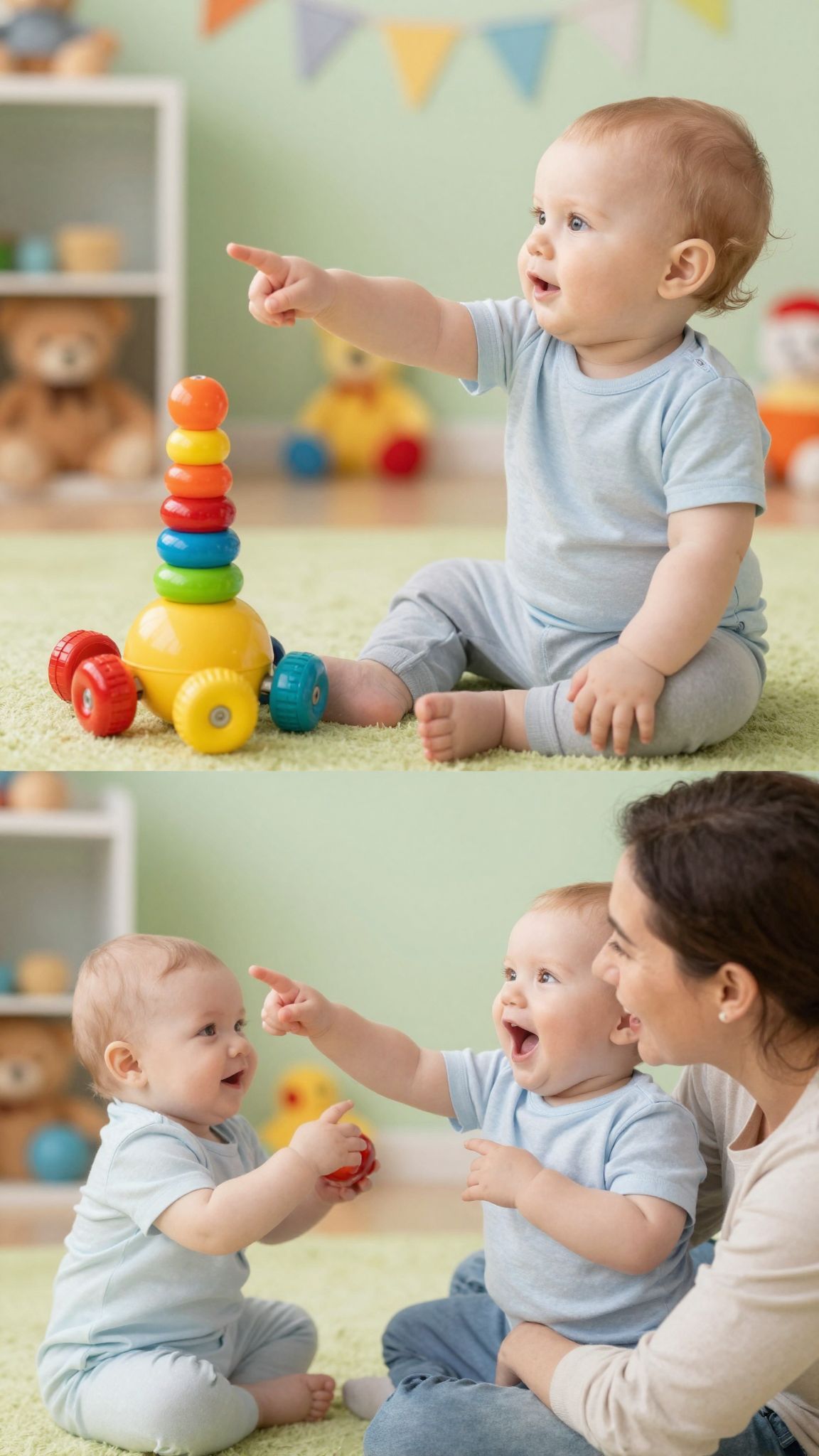 A kérés mutatása a baba kommunikációjának első lépése.