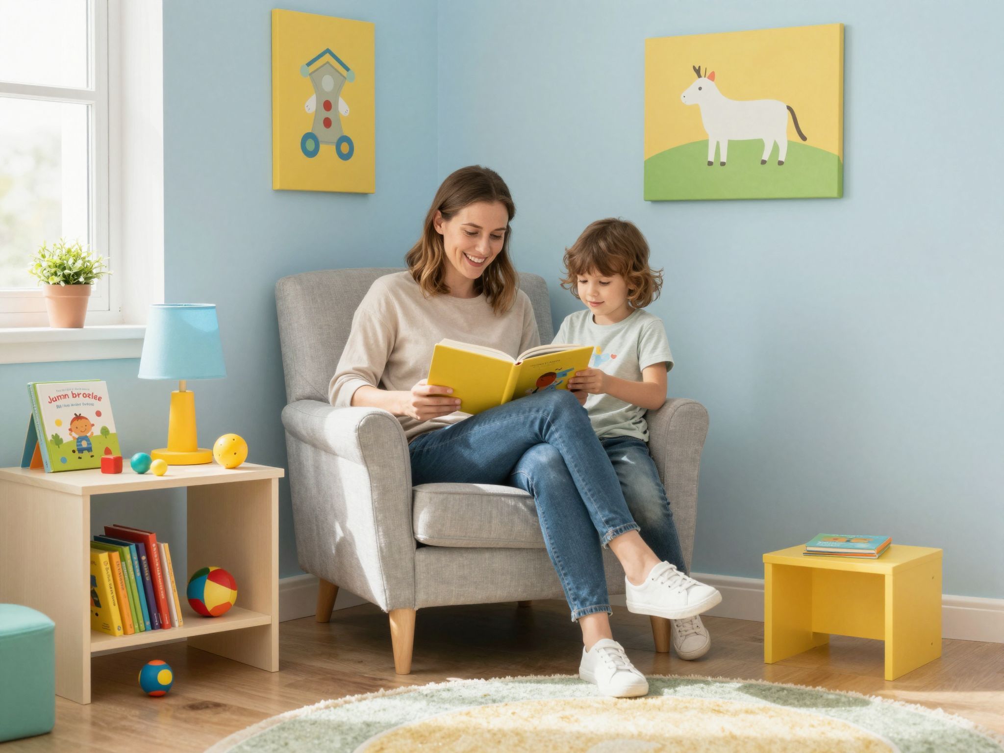 A pihenősarok növeli a szülők jólétét és kényelmét.