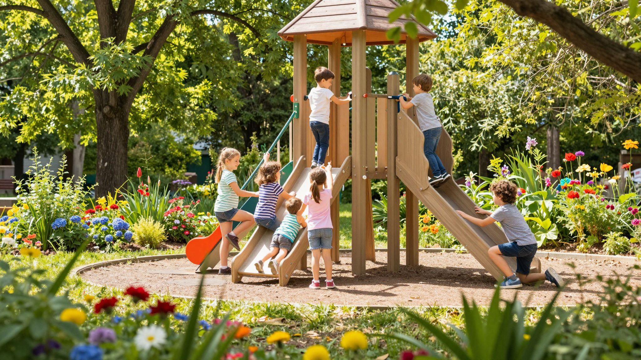 A természet ösztönzi a gyermekek kreatív felfedezését.