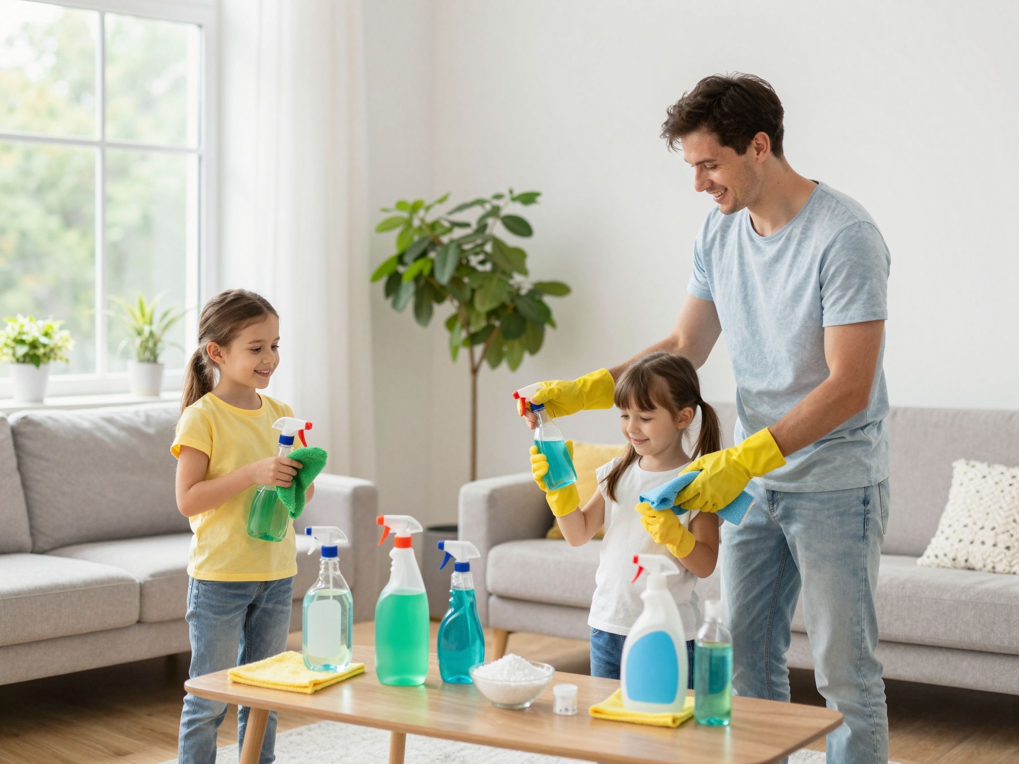 A vegyszermentes takarítás csökkenti az allergén anyagokat.