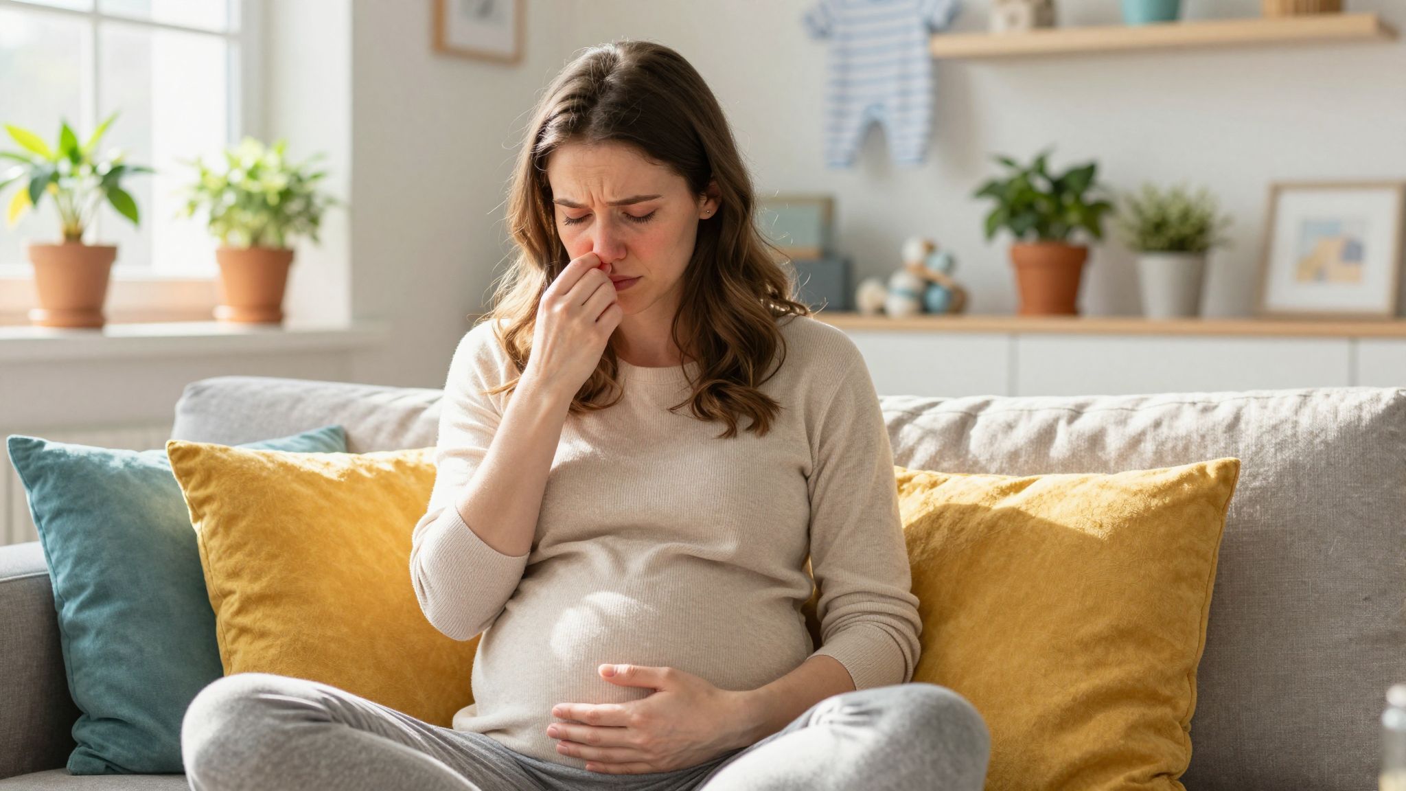 A vízvisszatartás orrduzzadást is okozhat terhesség alatt.
