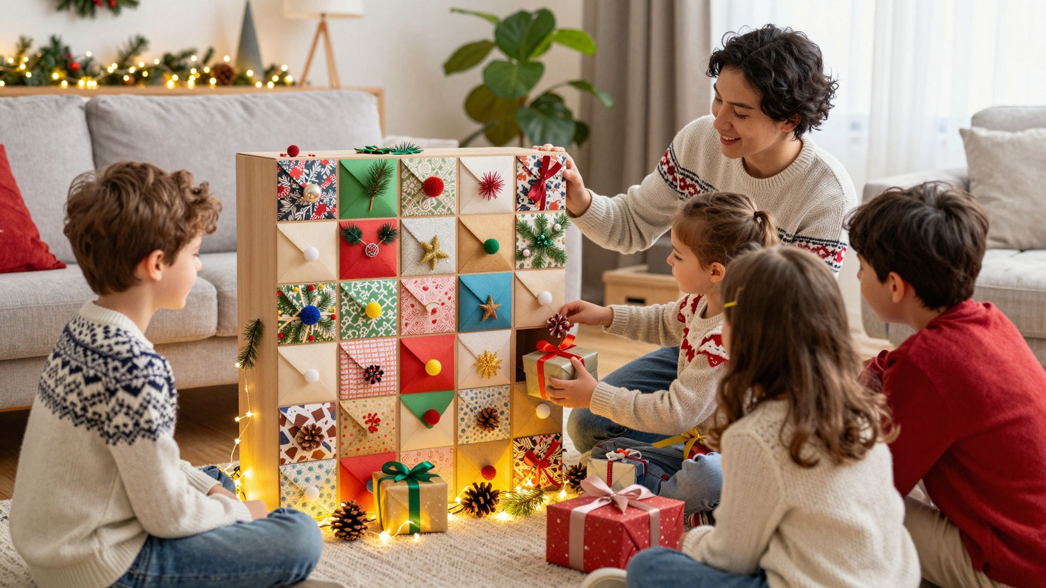 Az adventi naptár stílusosan feldobja a lakás ünnepi hangulatát.