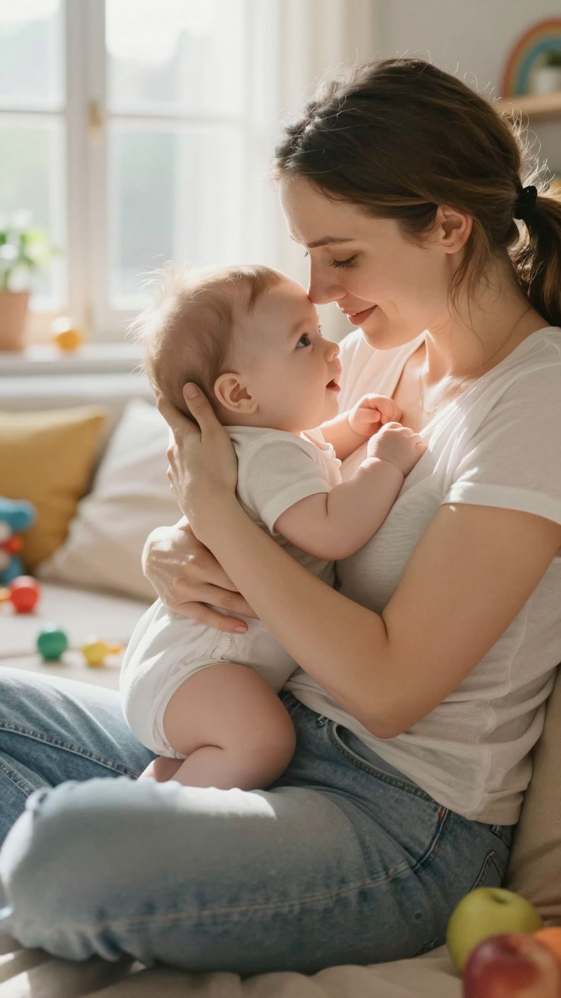 A testi közelség erősíti a baba érzelmi biztonságát.